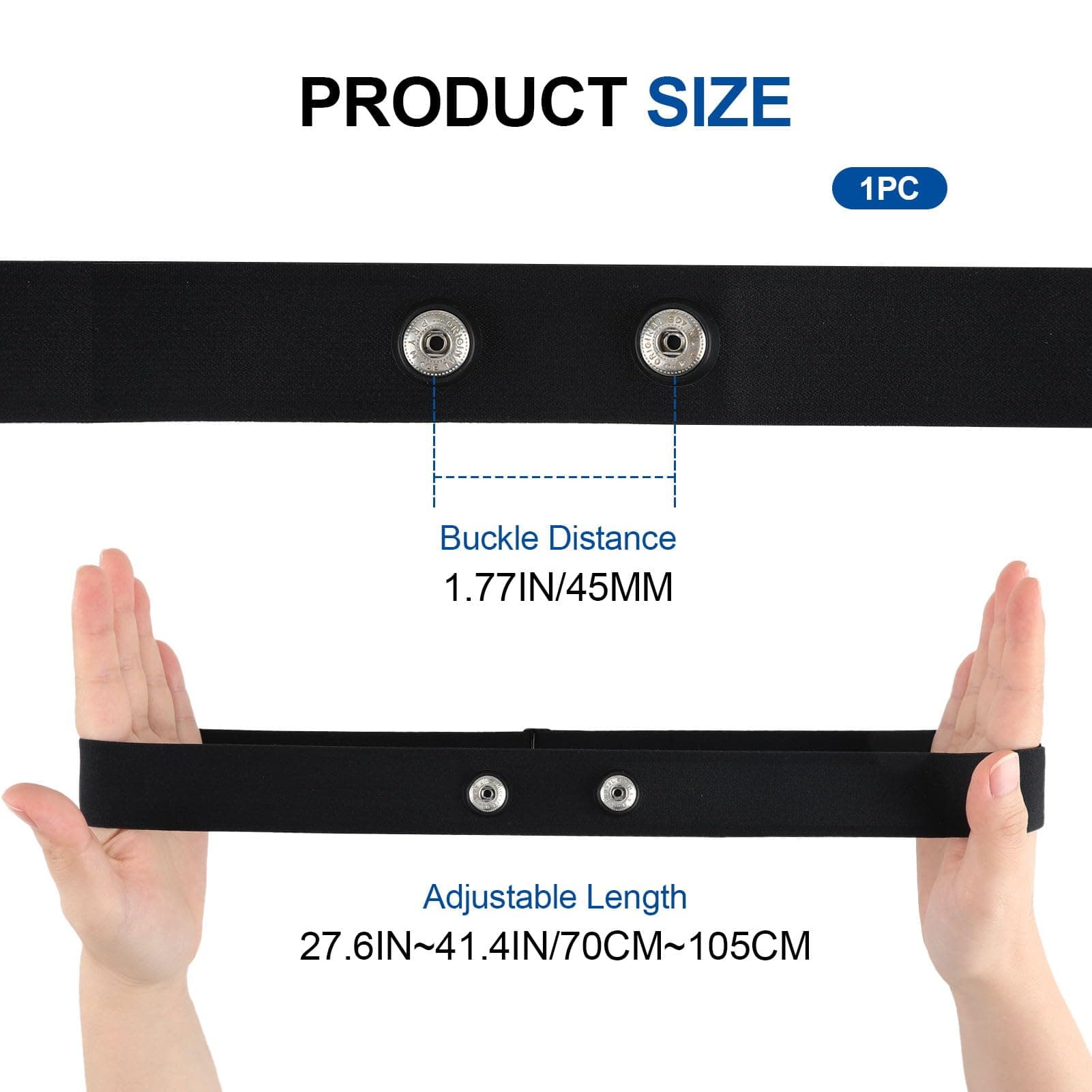 Lotbun Ceinture Cardio Réglable (70 cm à 105 cm) pour – Bild 2