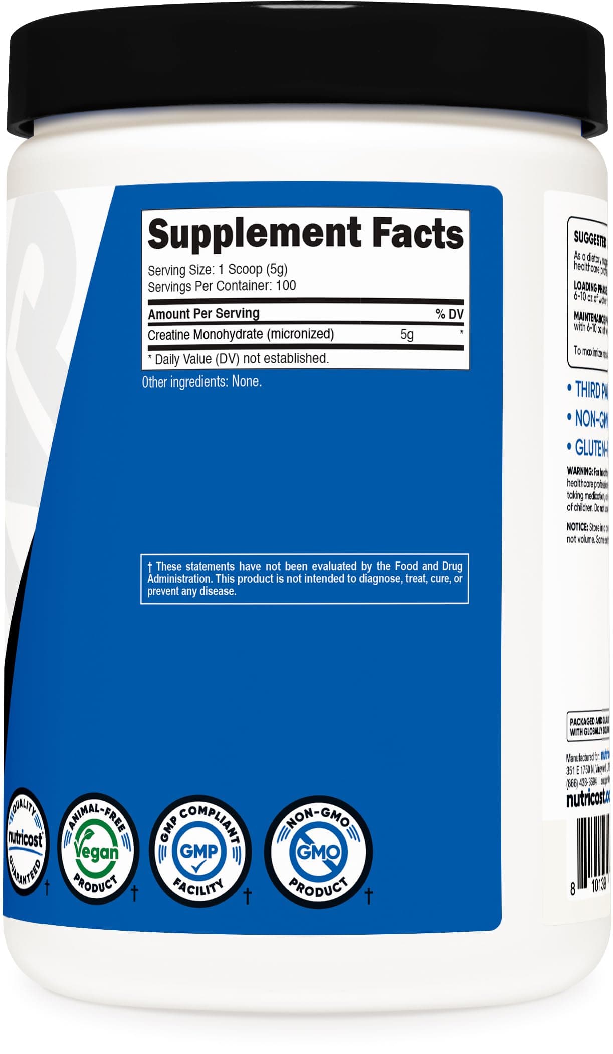 Nutricost Creatine Monohydrate Micronized Powder 500G – Bild 5