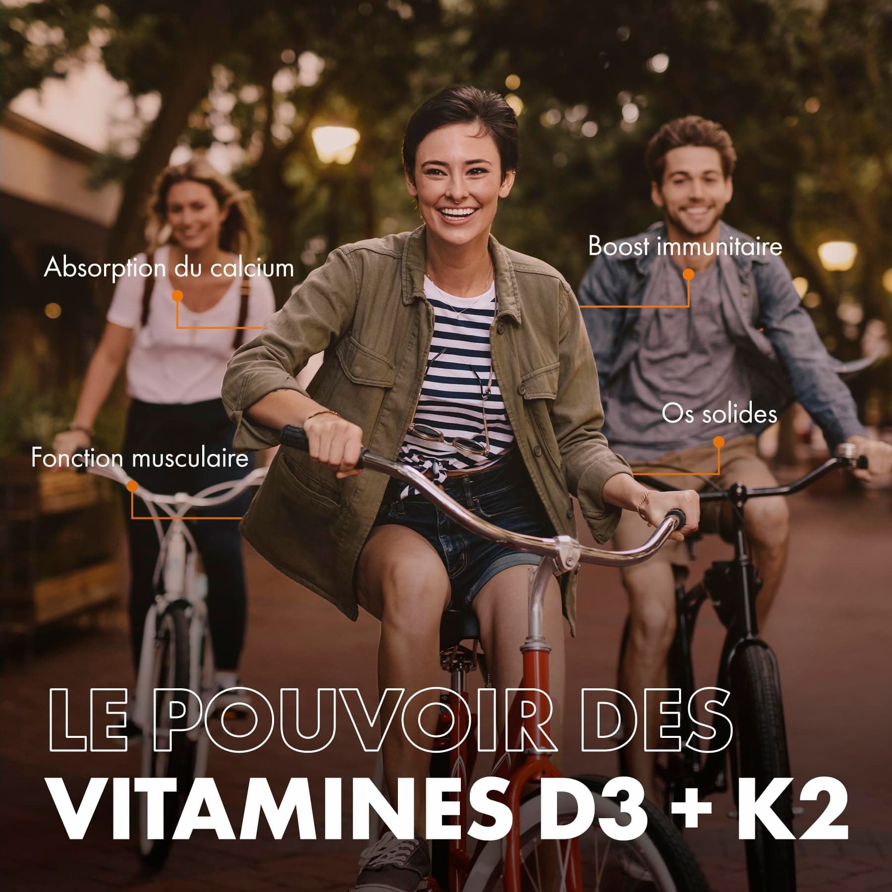 Incite Nutrition Vitamine D3 2000 UI + K2 (MK7) 100 µg – 180 Comprimés – Bild 3