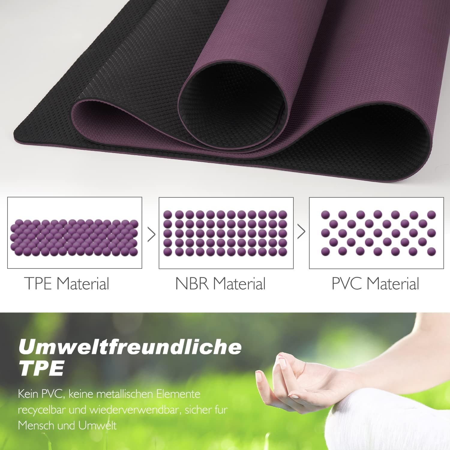 TOPLUS Preumium Yogamatte aus hochwertigen TPE – Bild 4