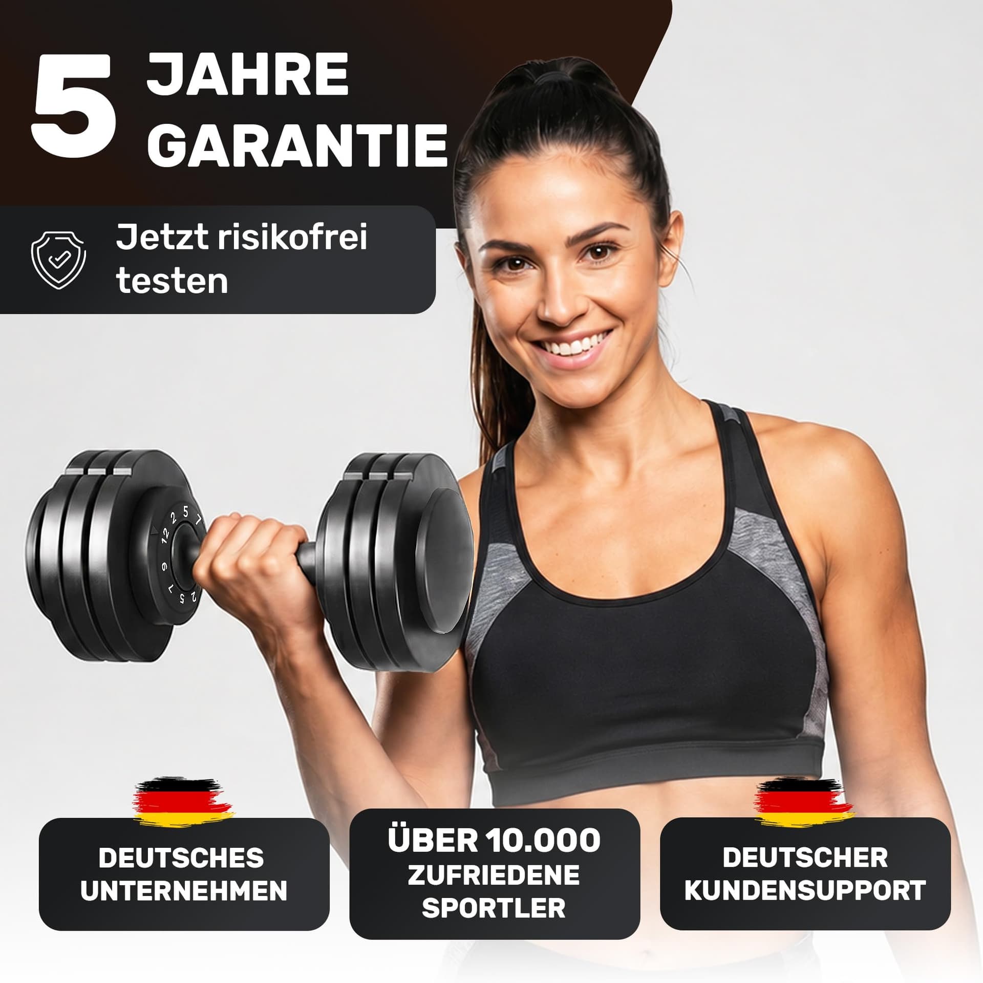 Verstellbare Kurzhantel Set 2x12kg – Bild 4
