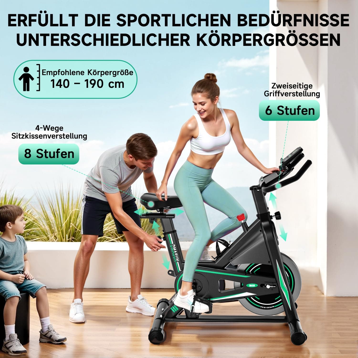 DMASUN [2026 Aktualisiert] Heimtrainer Fahrrad – Bild 6