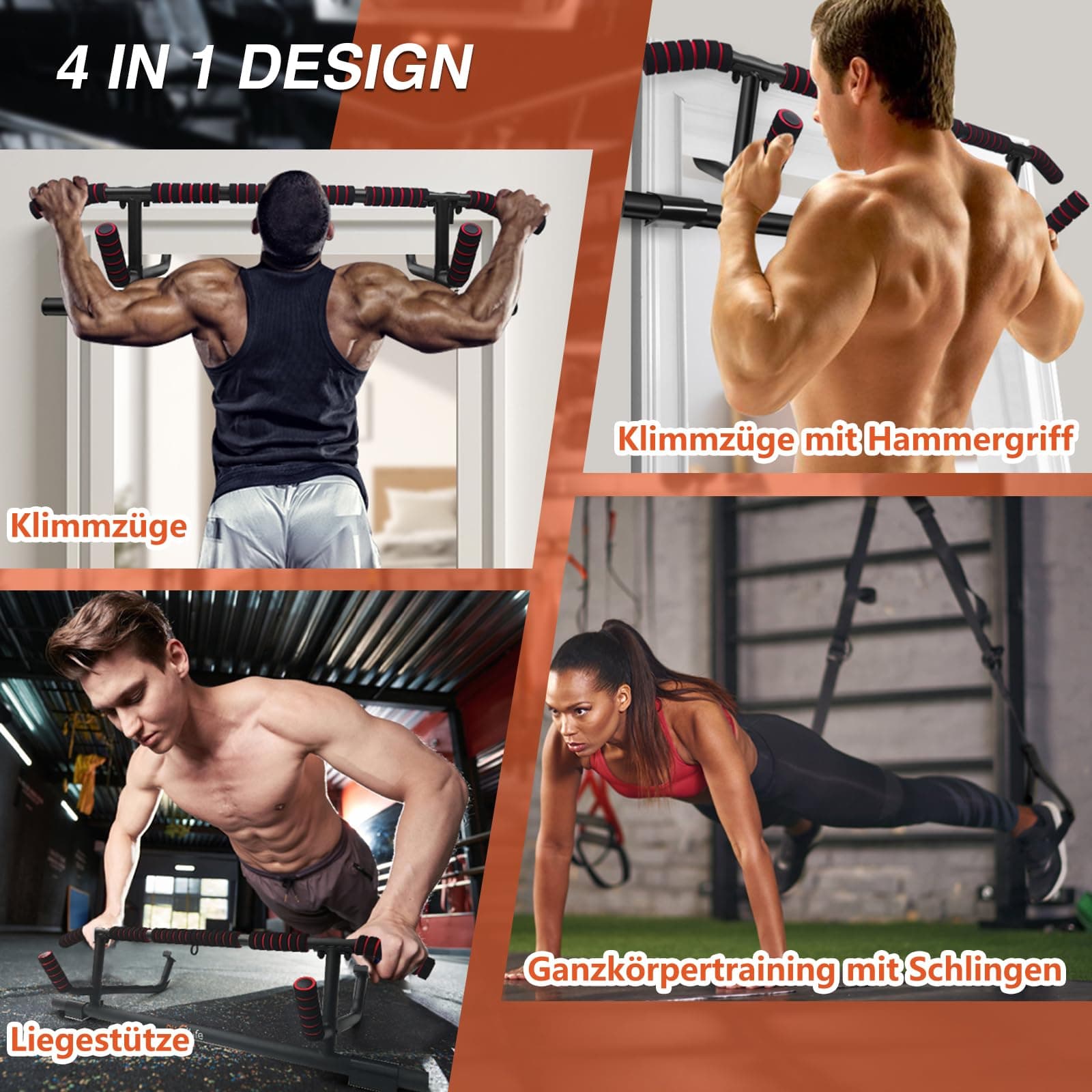 DH FitLife Klimmzugstange Türrahmen ohne Schrauben – Bild 5