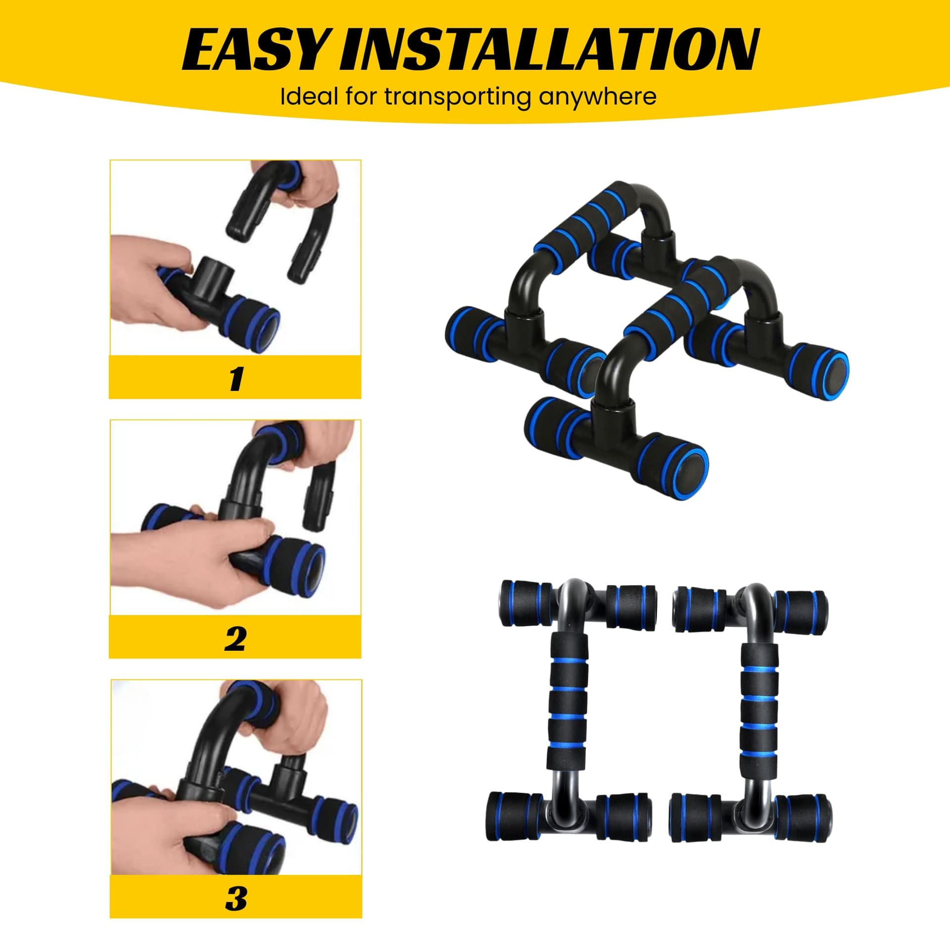 MAGIC SELECT Barre Parallele per Flessioni. Maniglie Push Up Antiscivolo – Bild 5