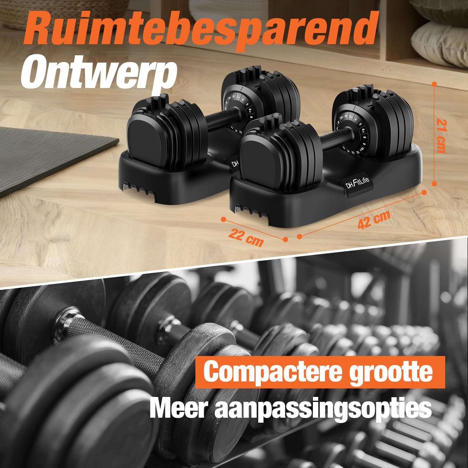 DH FitLife 2026 Neu Hantel Set – Verstellbare Kurzhanteln 2,5 bis 25 KG – Bild 4