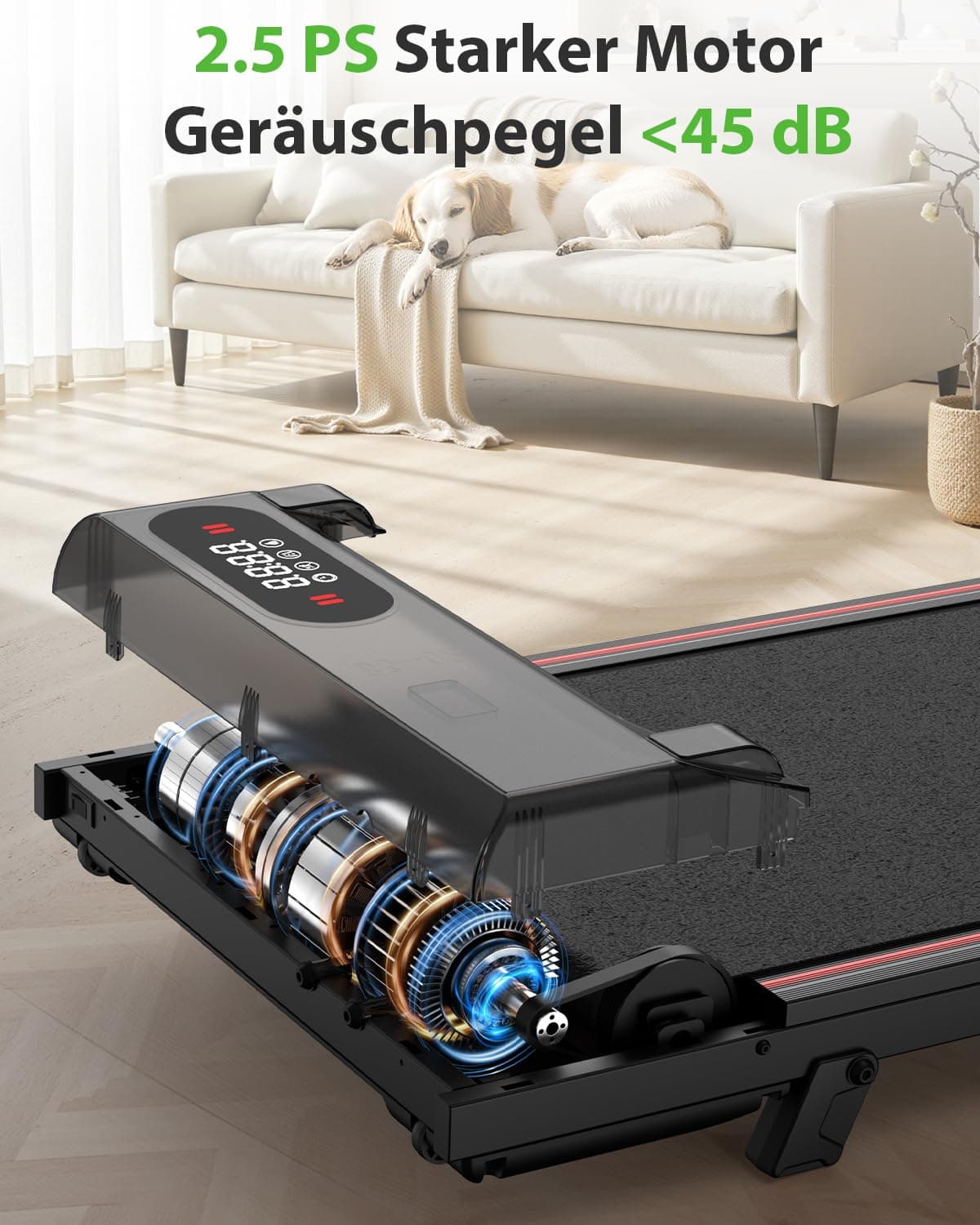 HOMEFITNESSCODE Walking Pad Laufband mit Neigung – Bild 3