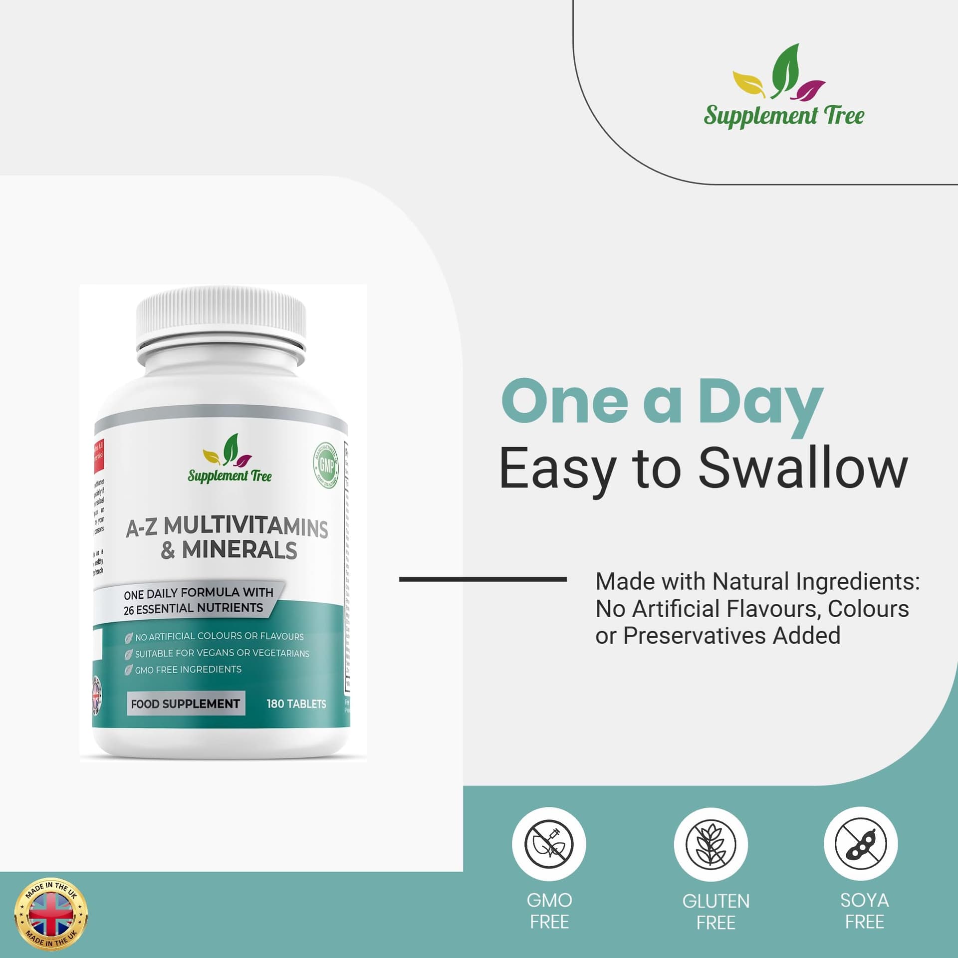 Supplement Tree A-Z Multivitamins and Minerals Tablets – Bild 4