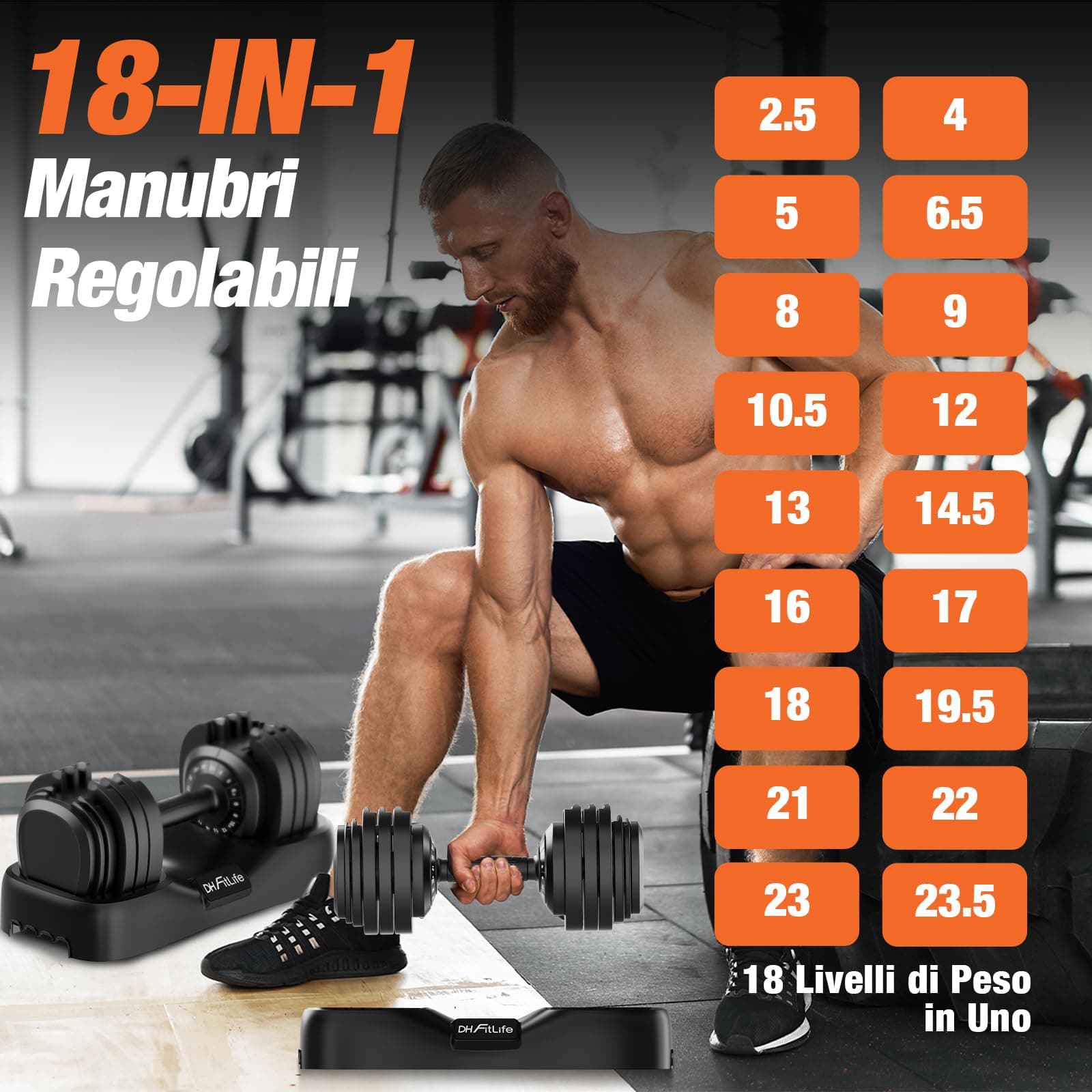 DH FitLife 2026 Neu Hantel Set – Verstellbare Kurzhanteln 2,5 bis 25 KG – Bild 2