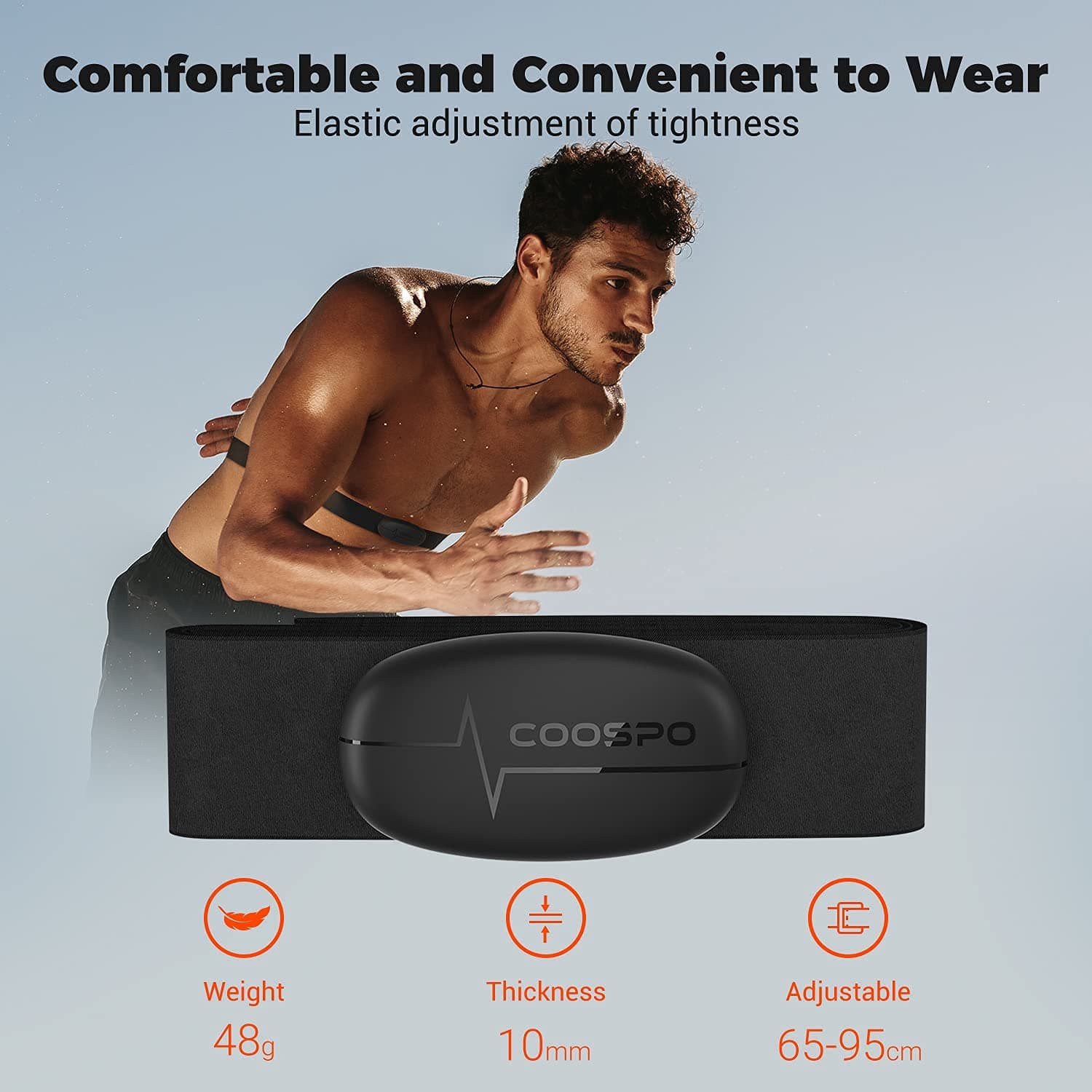 CooSpo H6 Heart Rate Monitor Chest Strap Bluetooth 4.0 ANT+ – Bild 2