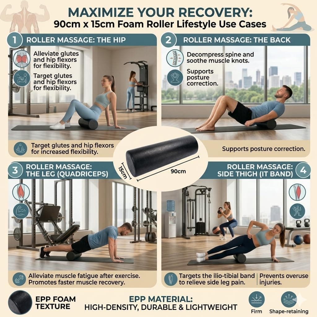 KUNOVA High Density EPP Extra Firm Foam Roller for Muscle – Bild 2