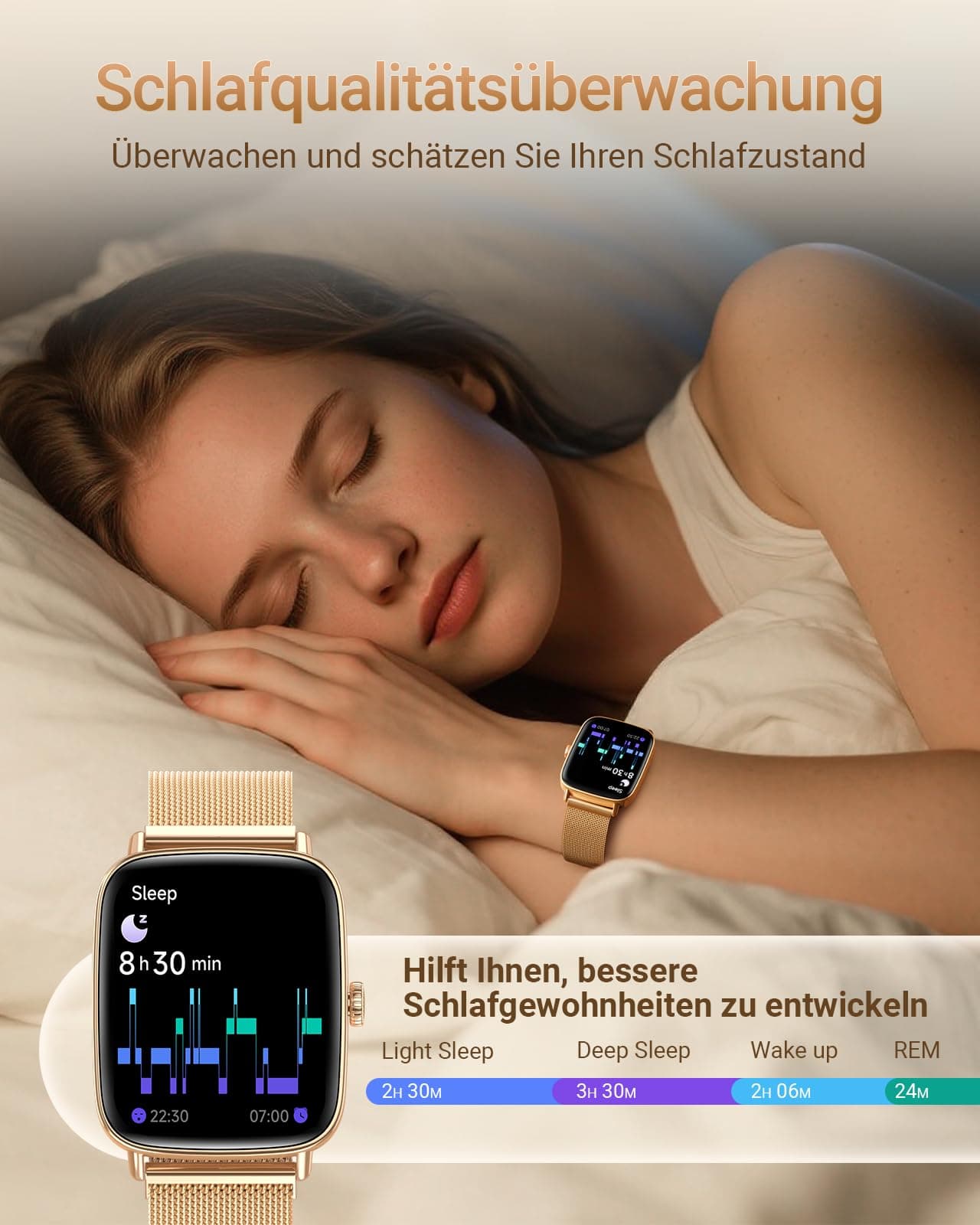 Fitpolo Smartwatch Damen Herren mit Telefonfunktion – Bild 4