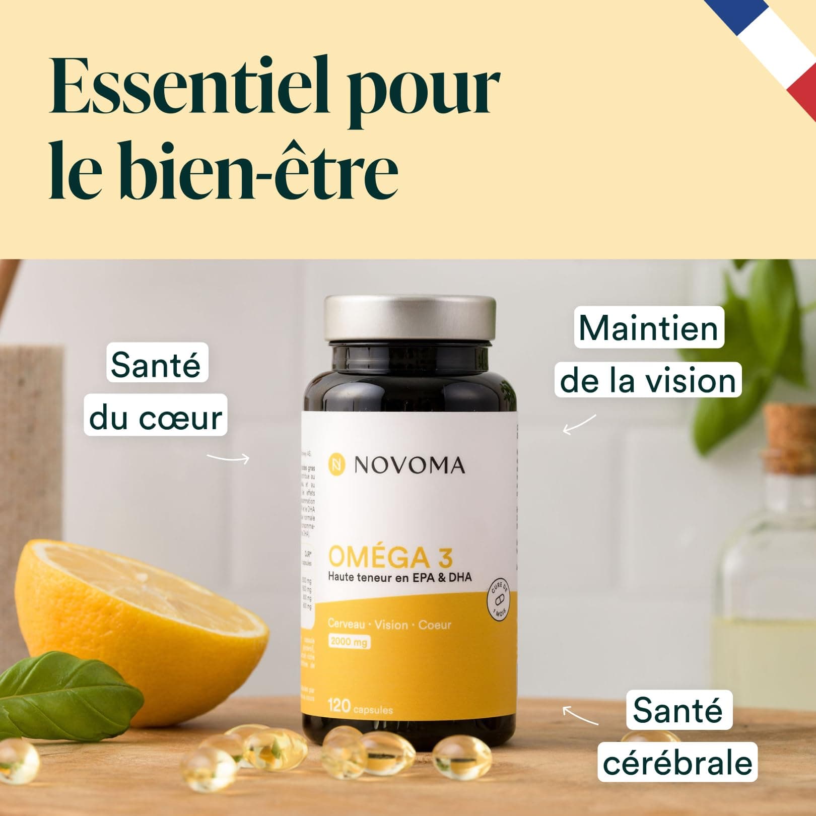 NOVOMA Oméga 3 Huile de Poisson Epax® 2000mg – Bild 2