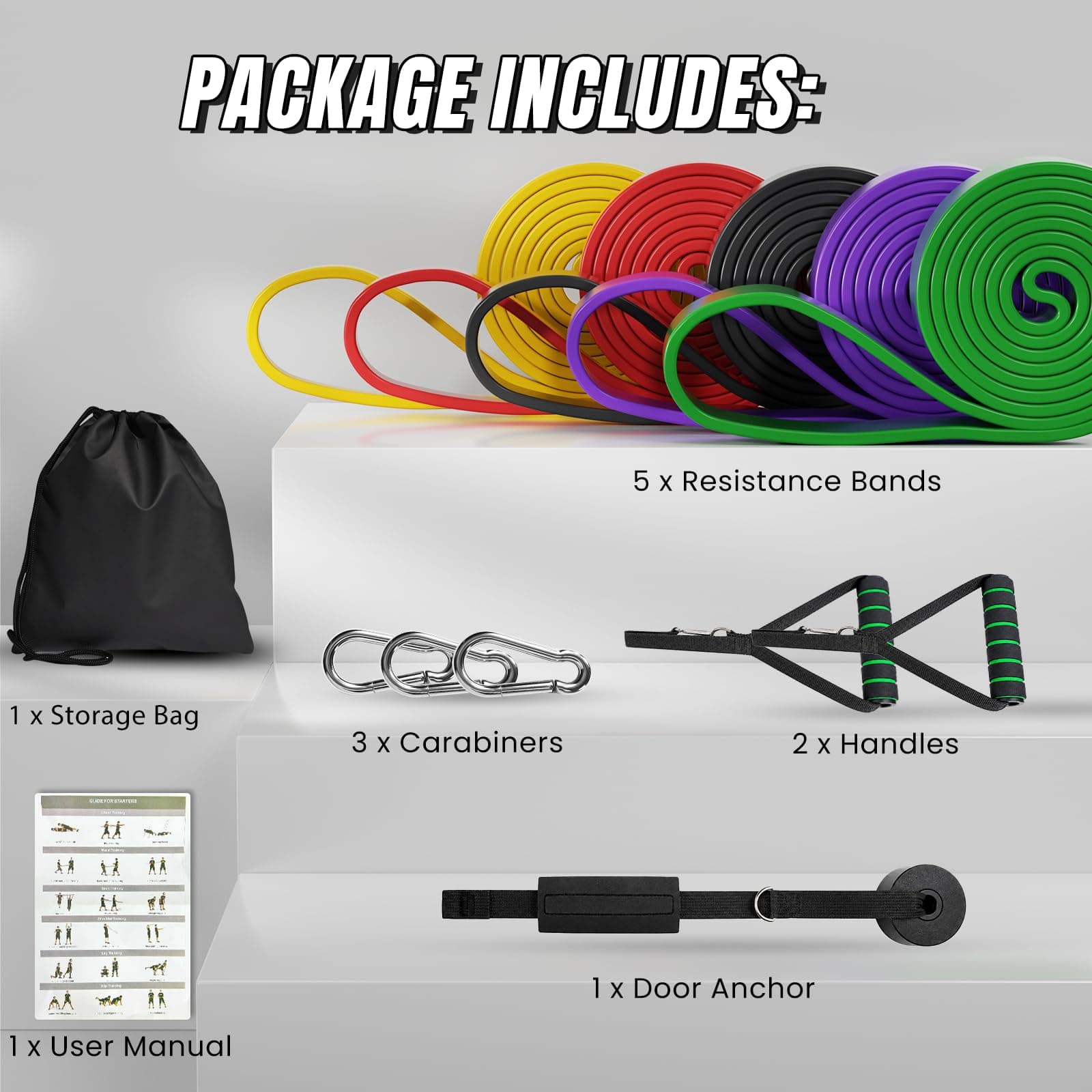 Sanakma Resistance Bands for Working Out，Pull Up Assistance Bands – Bild 7