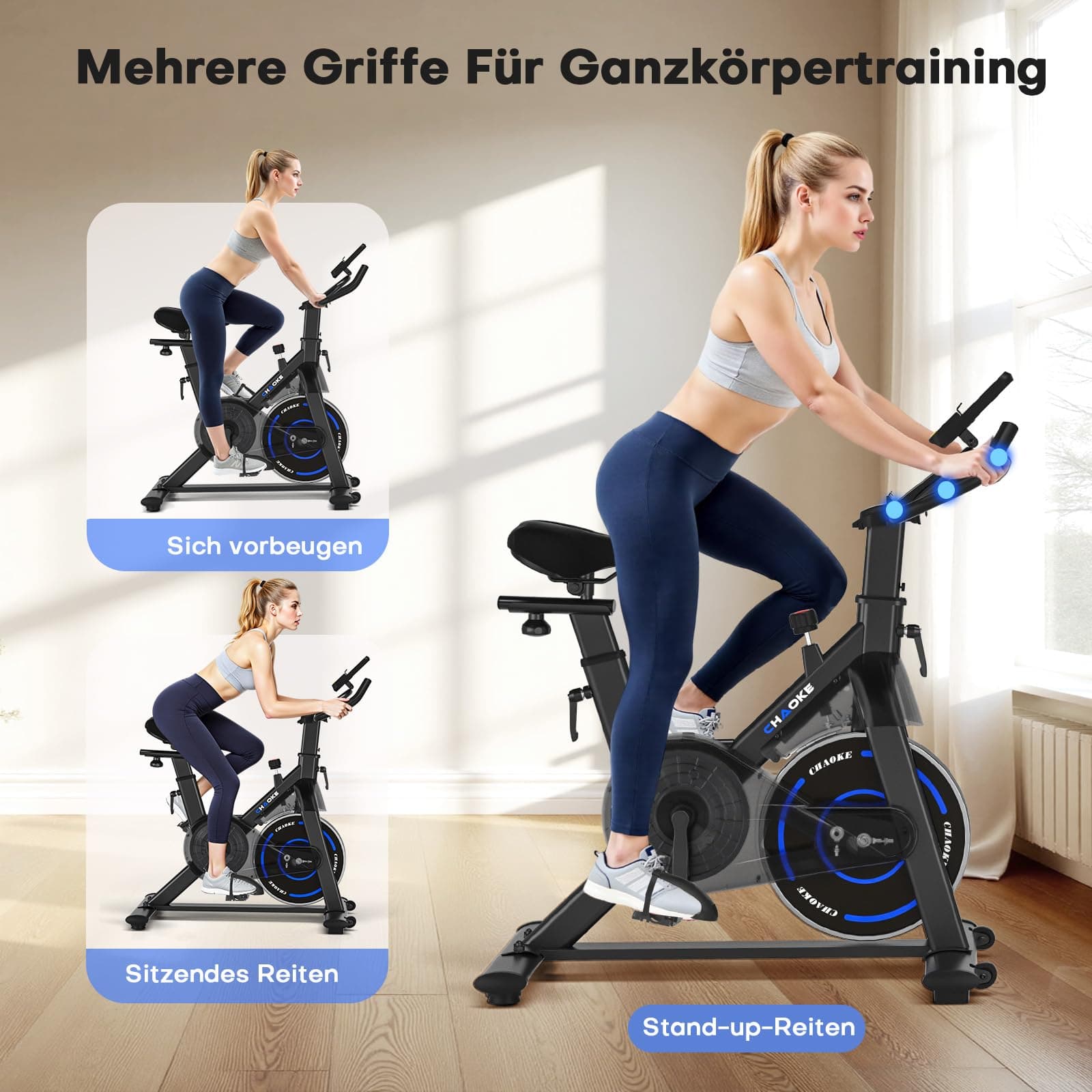 CHAOKE [UPGRADE] Heimtrainer Fahrrad mit APP – Bild 7