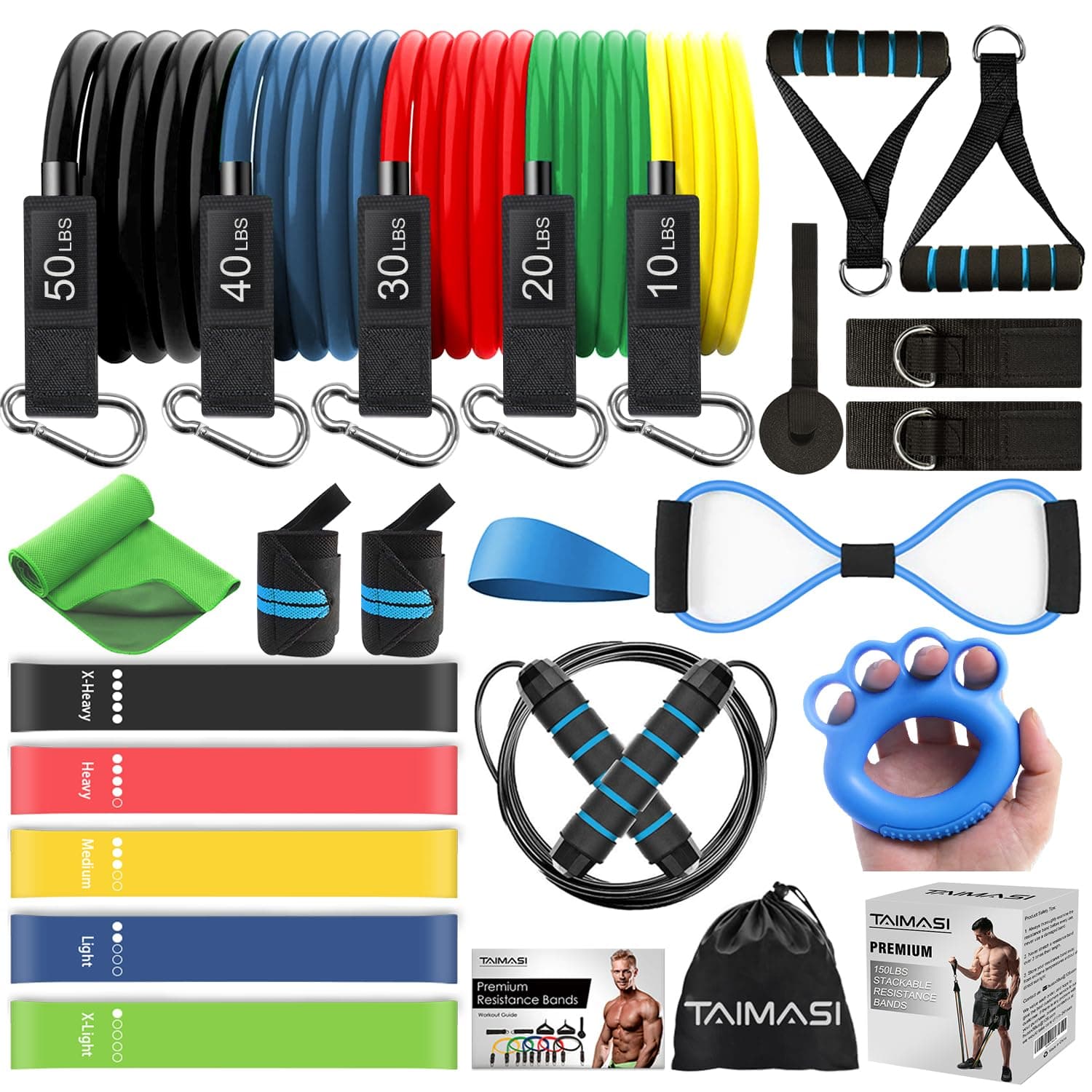 Taimasi 23Pcs Resistance Bands Set Workout Bands