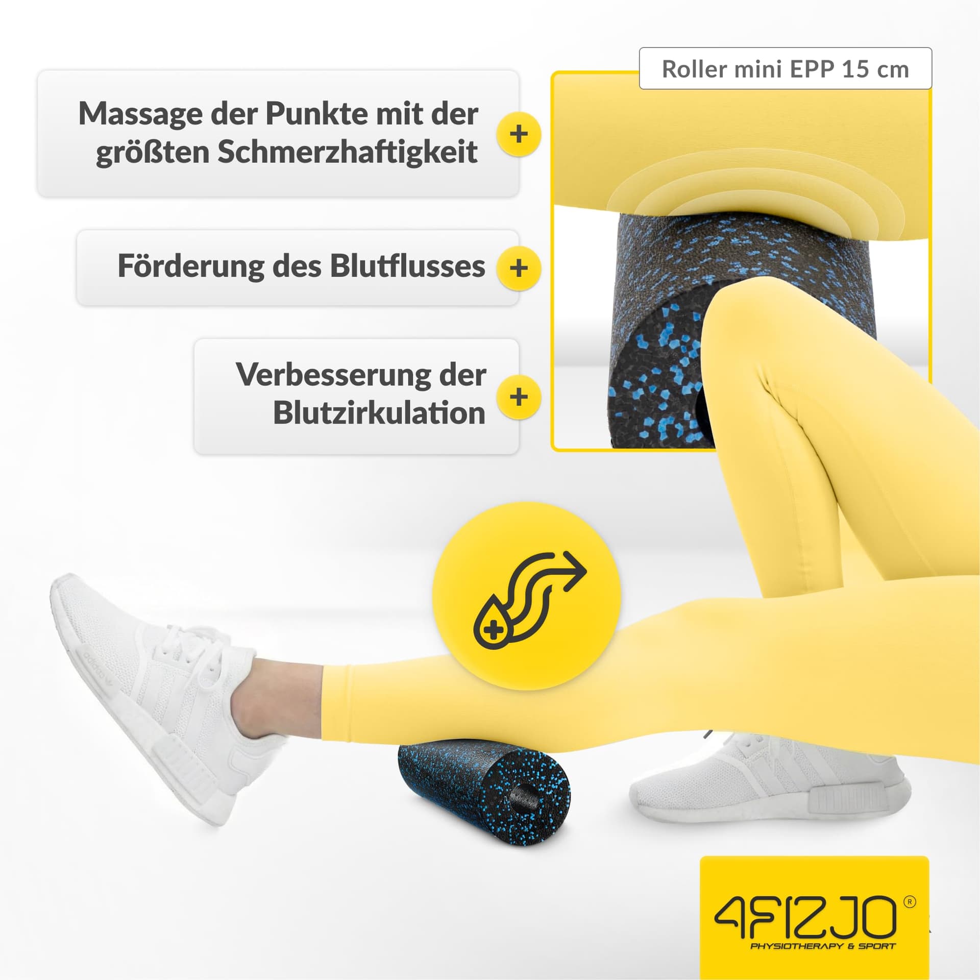 4FIZJO Faszienrolle Schaumstoff – Bild 5