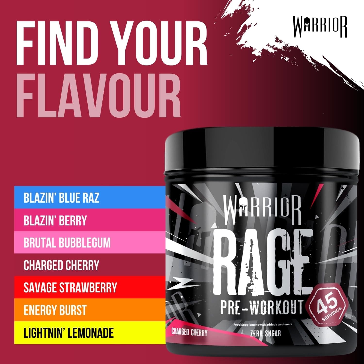 Warrior Rage Pre Workout Booster 392 g – Bild 5