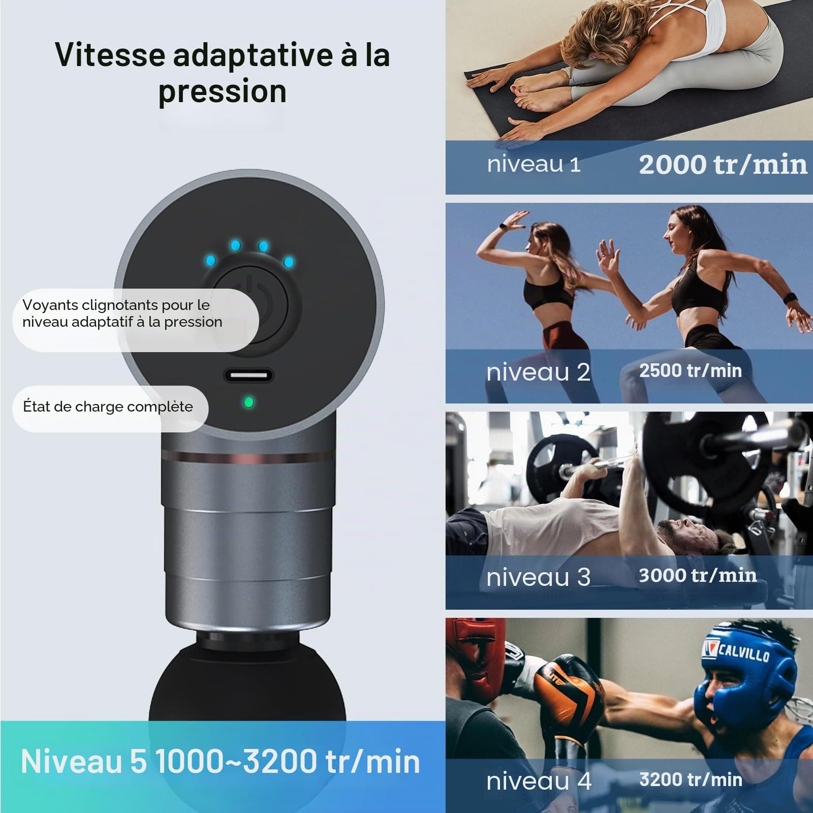 arboleaf Pistolet de Massage avec Fonction Chauffante – Bild 7