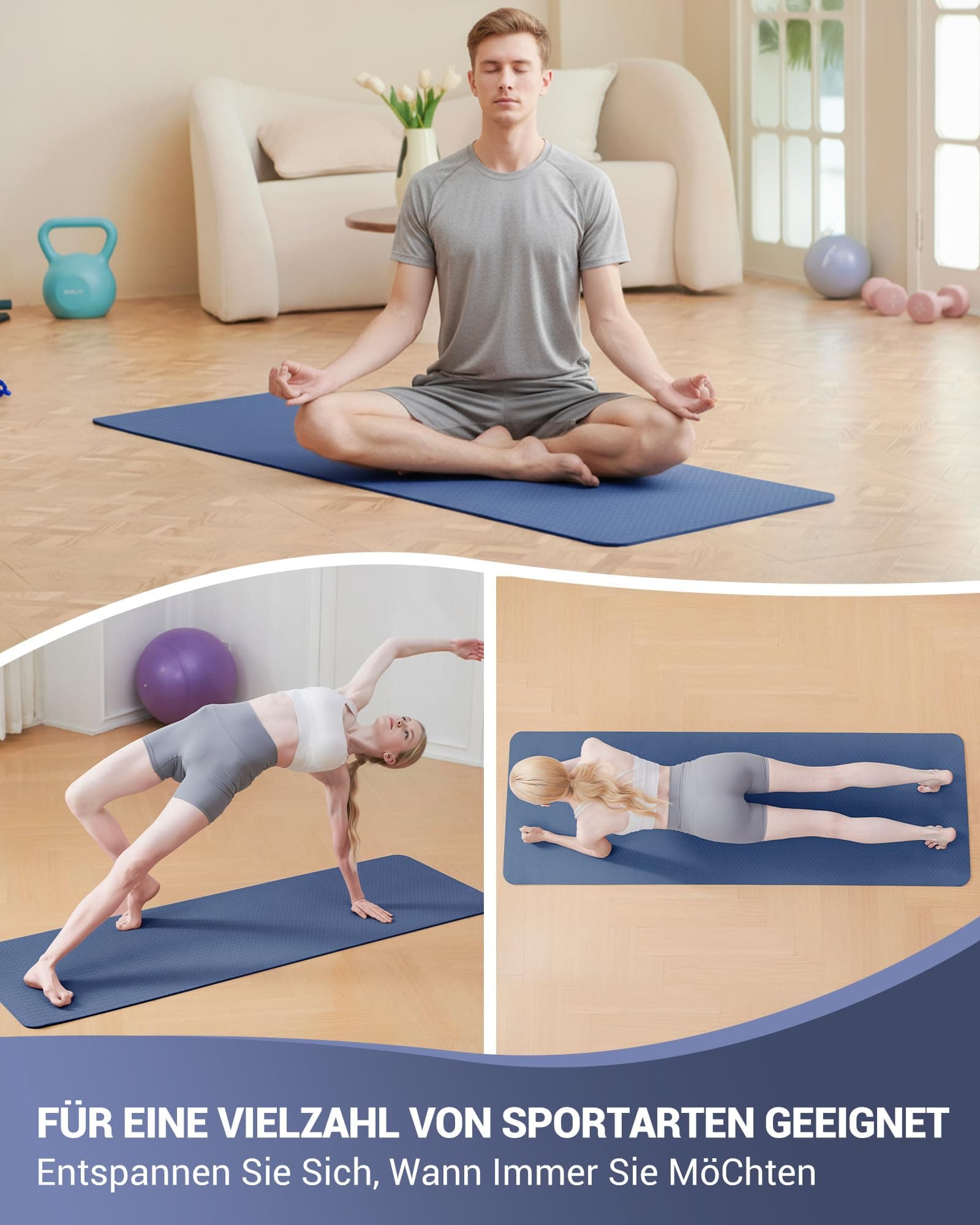 Good Nite Yogamatten Für Frauen Rutschfeste Strukturierte – Bild 5