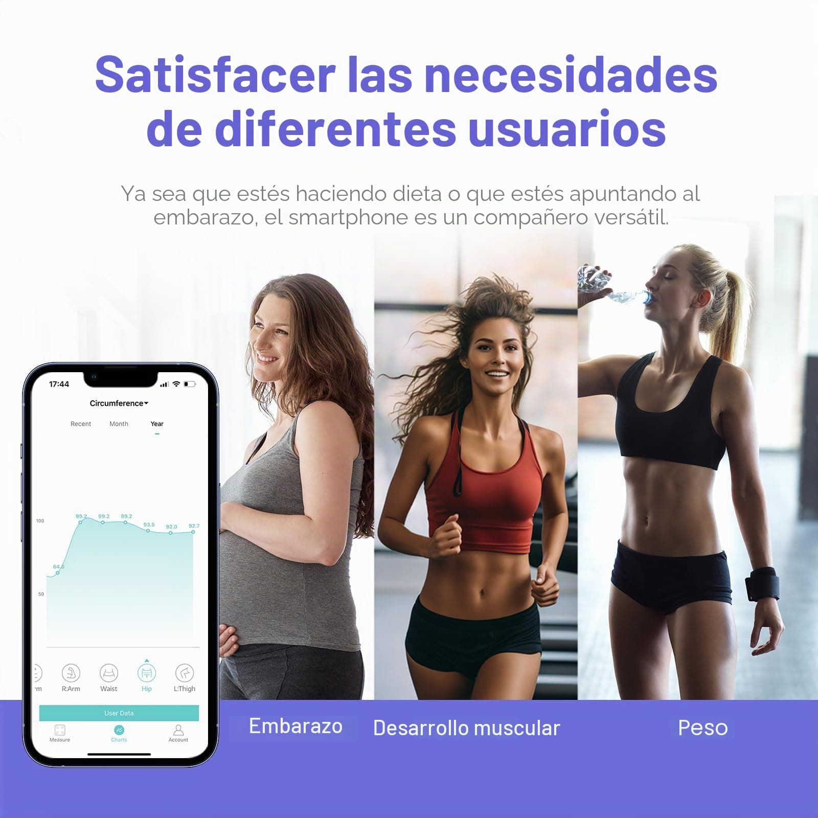SUNHAIXIA Fitdays Smartes Körpermaßband mit Bluetooth & LED-Bildschirm – Bild 6