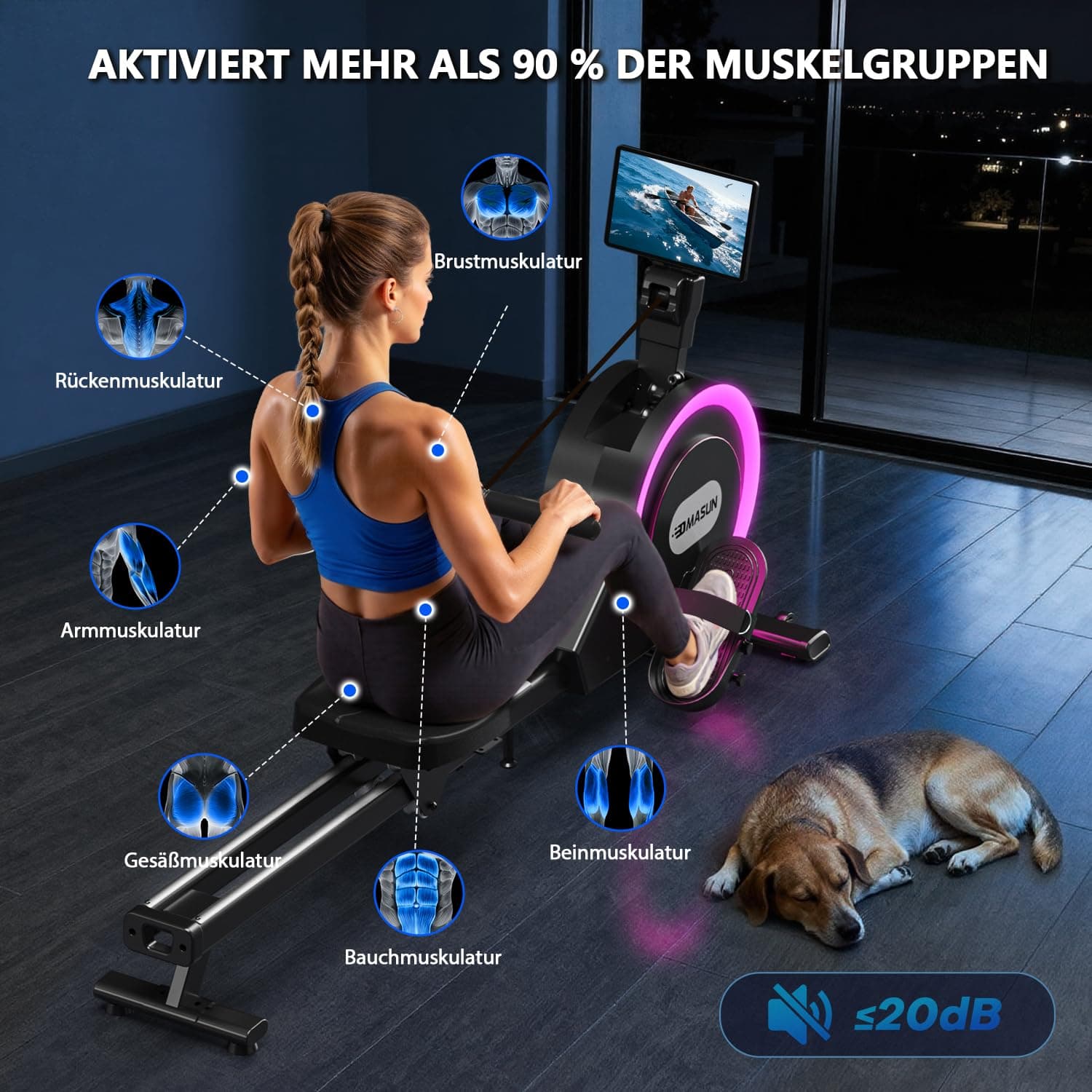 DMASUN Rudergerät für Zuhause – Bild 6