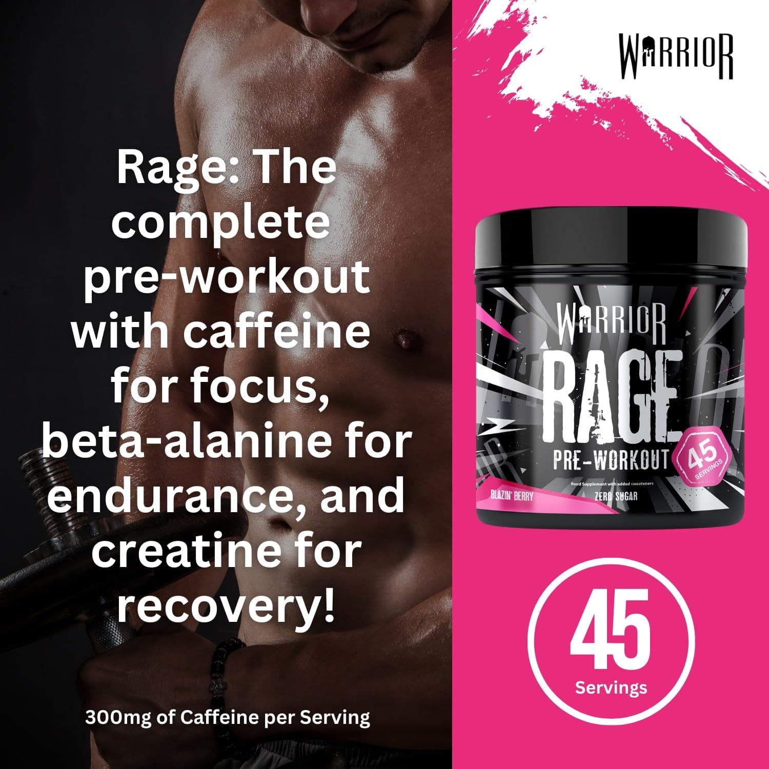 Warrior Rage Pre Workout Powder 392g – Bild 2