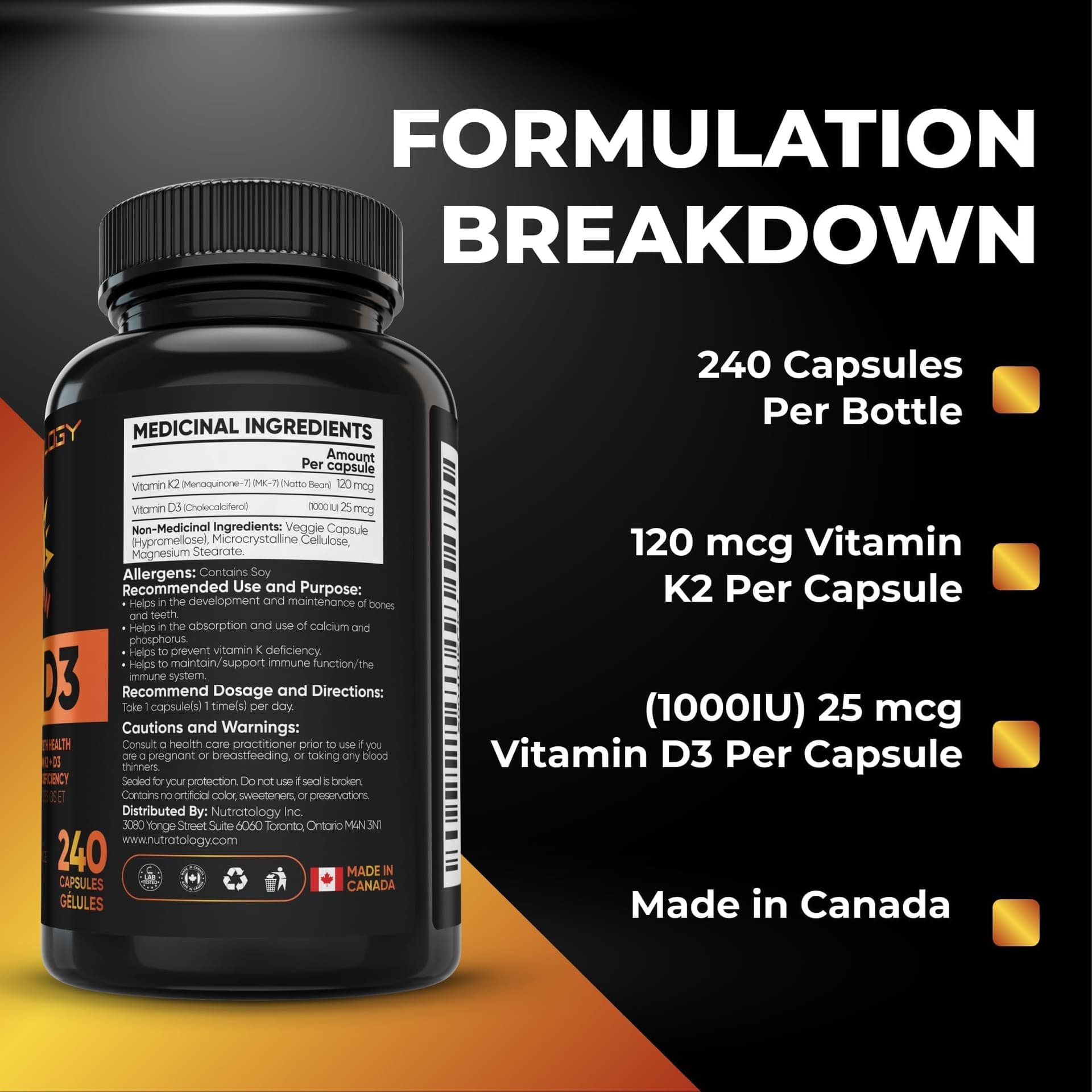 Nutratology ® Vitamin K2 + D3 – Bild 5
