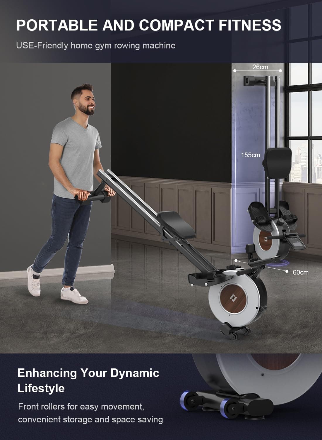 Neezee Rowing Machine for Home Gym – Bild 6