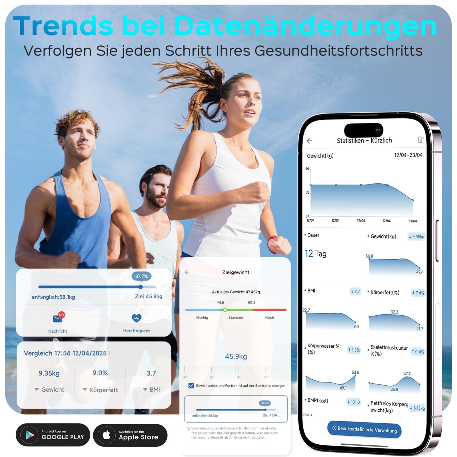 Lepulse Bilancia Pesapersone Digitale con App Bluetooth – Bild 5