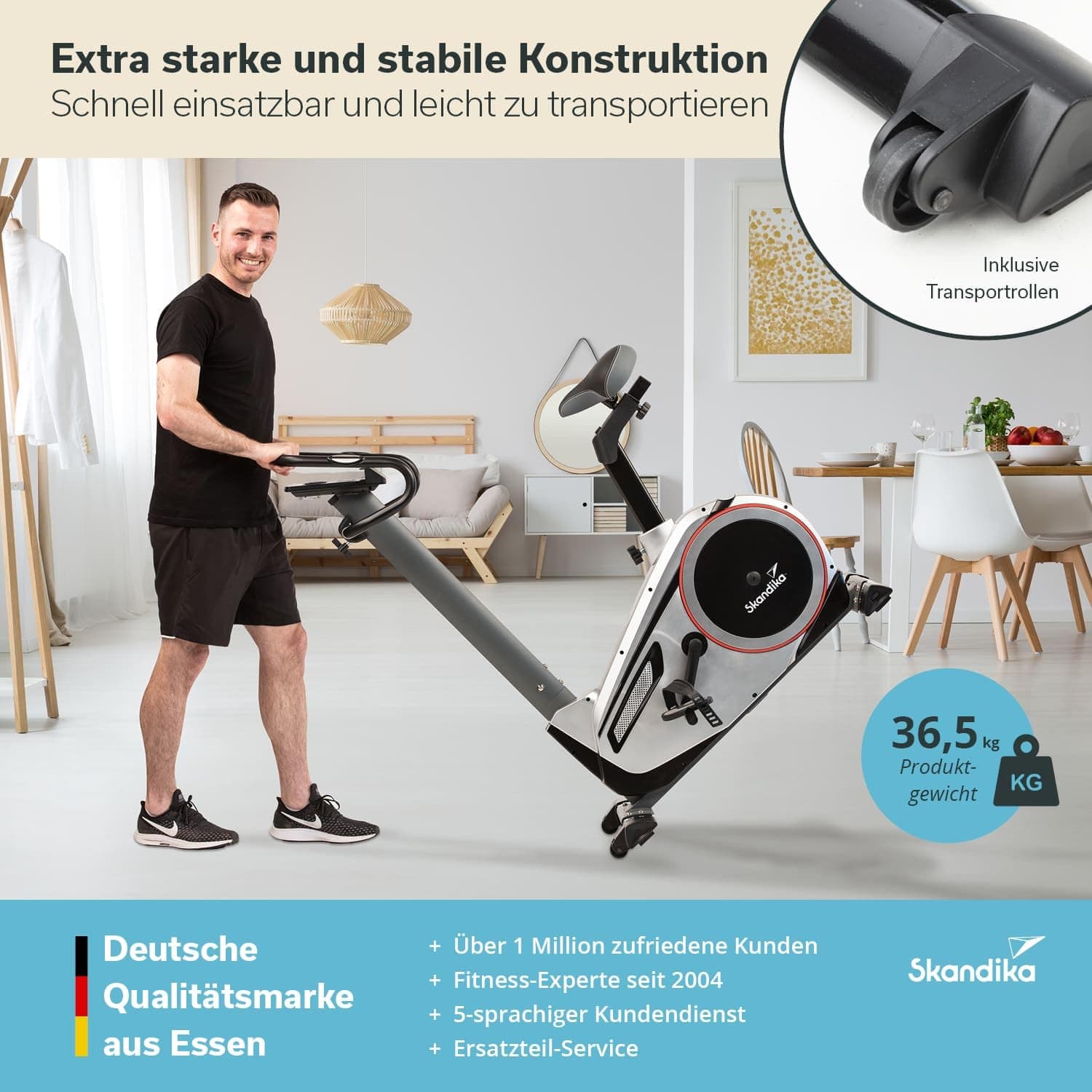 Skandika Ergometer Morpheus | Heimtrainer für Zuhause, 12 kg – Bild 6