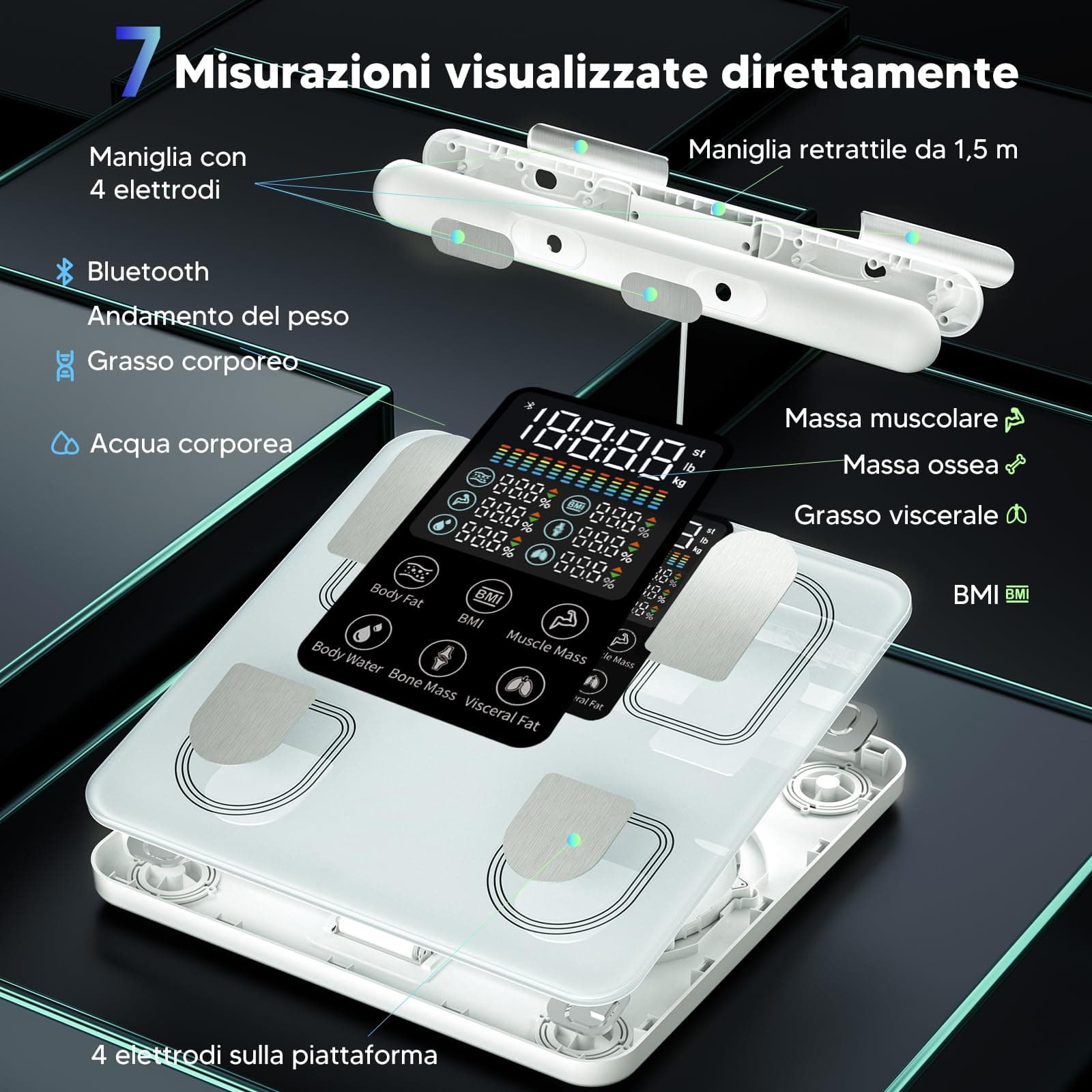 arboleaf Bilancia Intelligente con Analisi Corporea – Bild 6