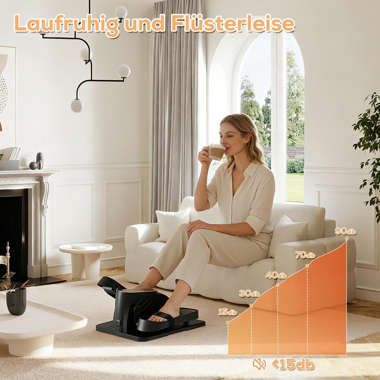 Qtiice Untertisch-Ellipsentrainer mit 15 – Bild 5