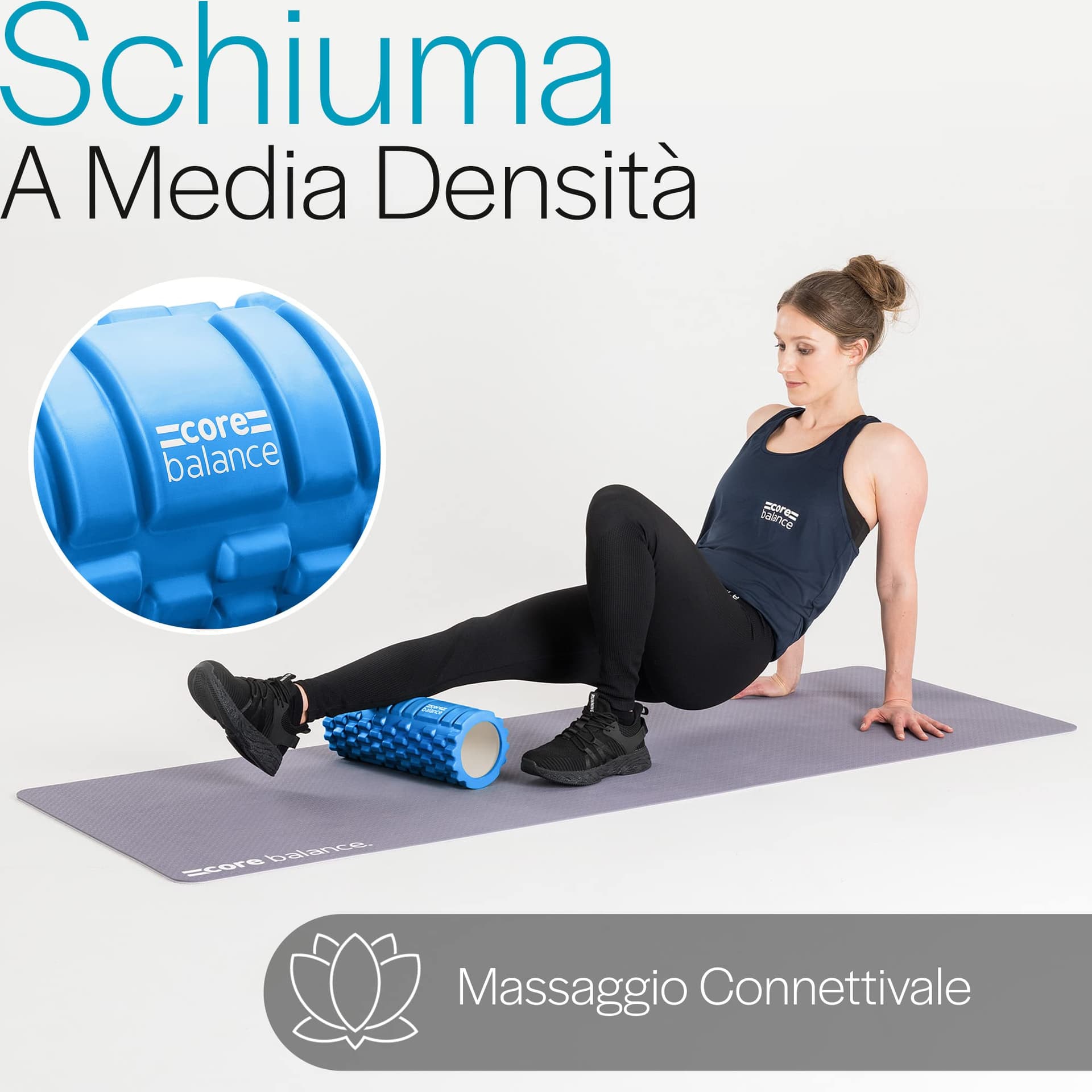 Core Balance Foam Roller for Deep Tissue Muscle Massage – Bild 3
