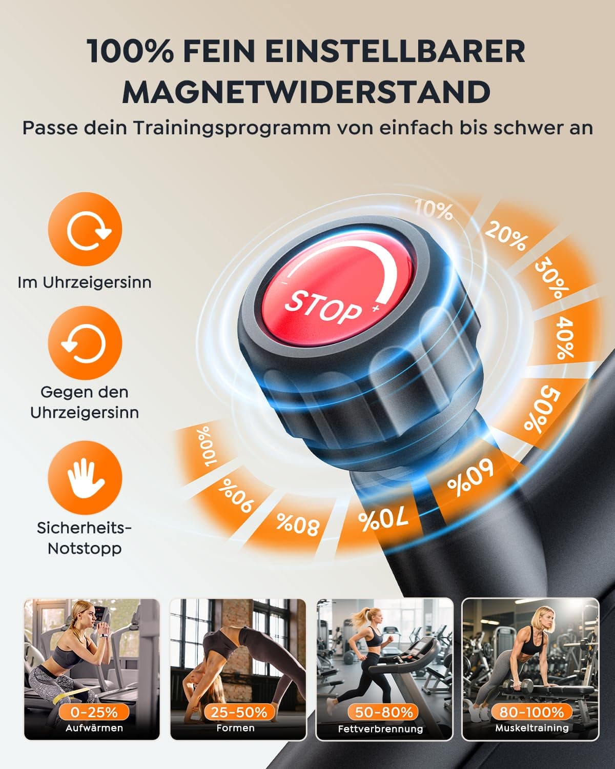 Burever Heimtrainer Fahrrad mit App – Bild 8