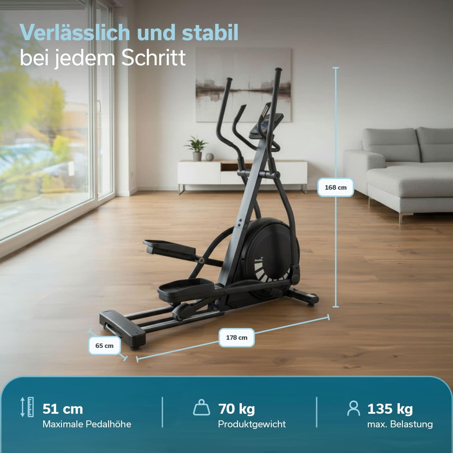 Skandika Crosstrainer für Zuhause Carbon P23-S – Bild 7