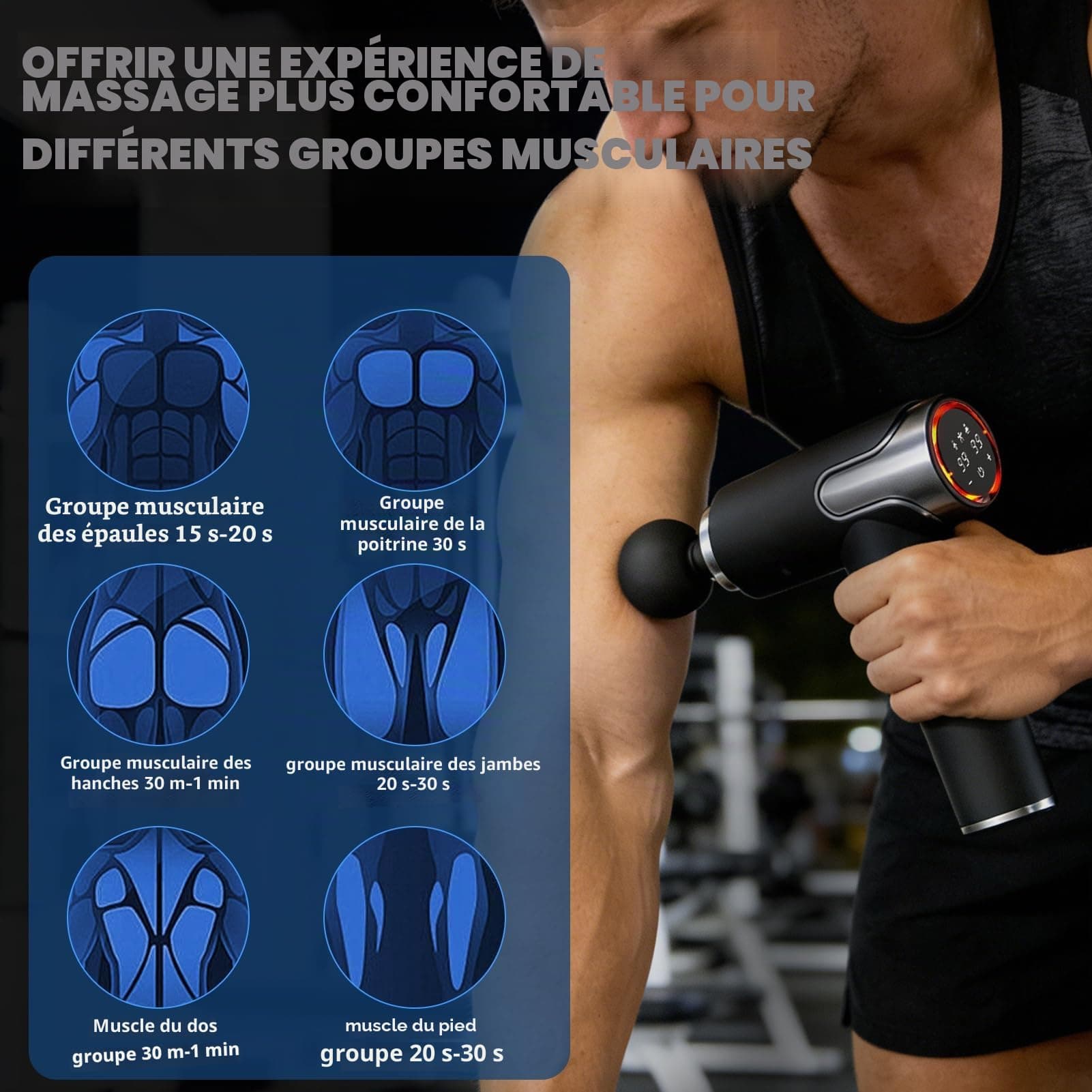 GRIRDDIV Pistolet De Massage – Bild 6