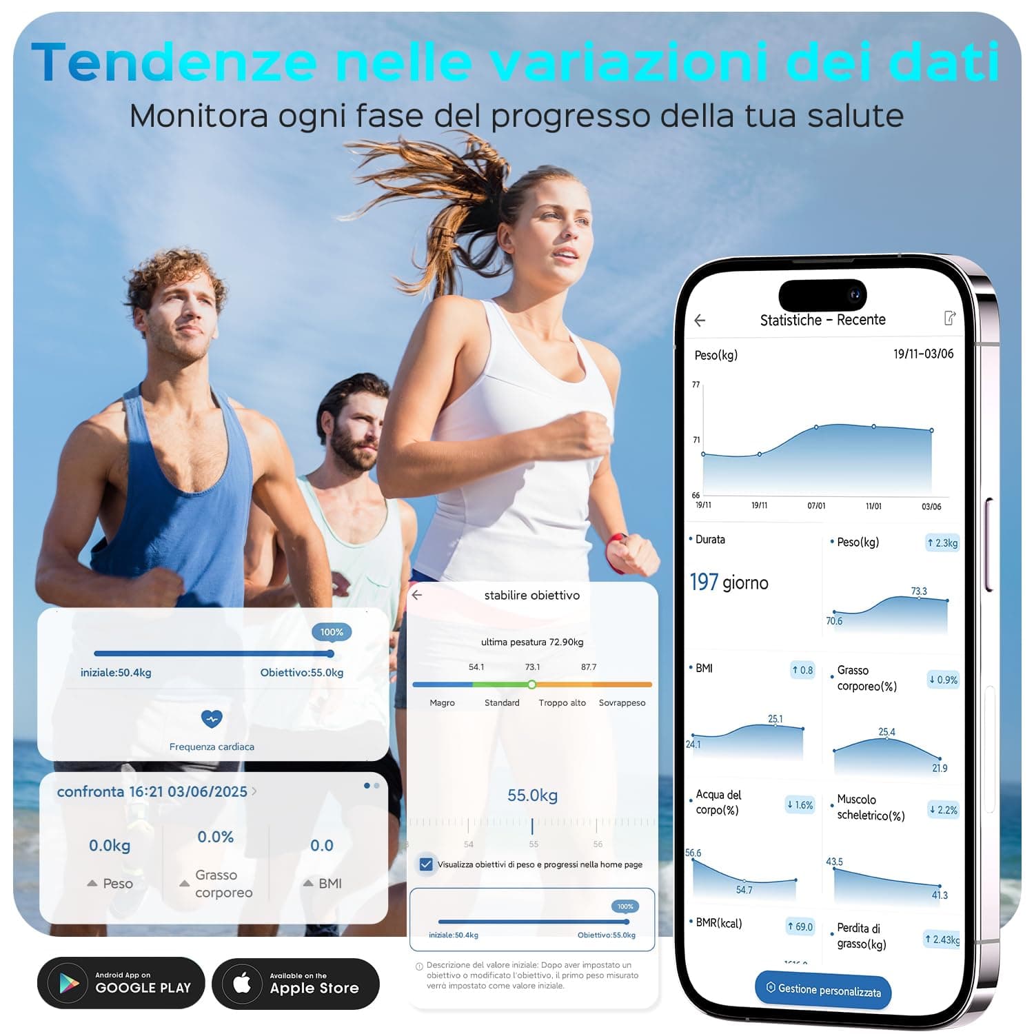 Lepulse Bilancia Pesapersone Digitale con App Bluetooth – Bild 5