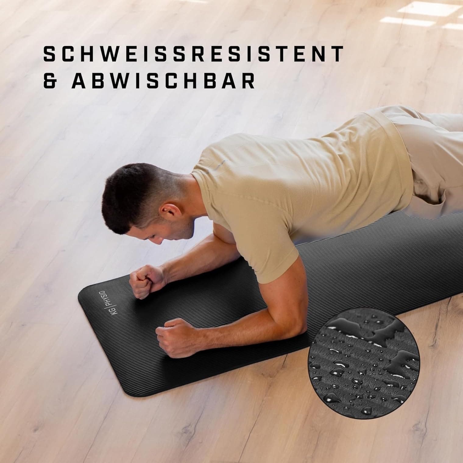 KG PHYSIO Yogamatte Rutschfest & Gepolstert – Bild 3