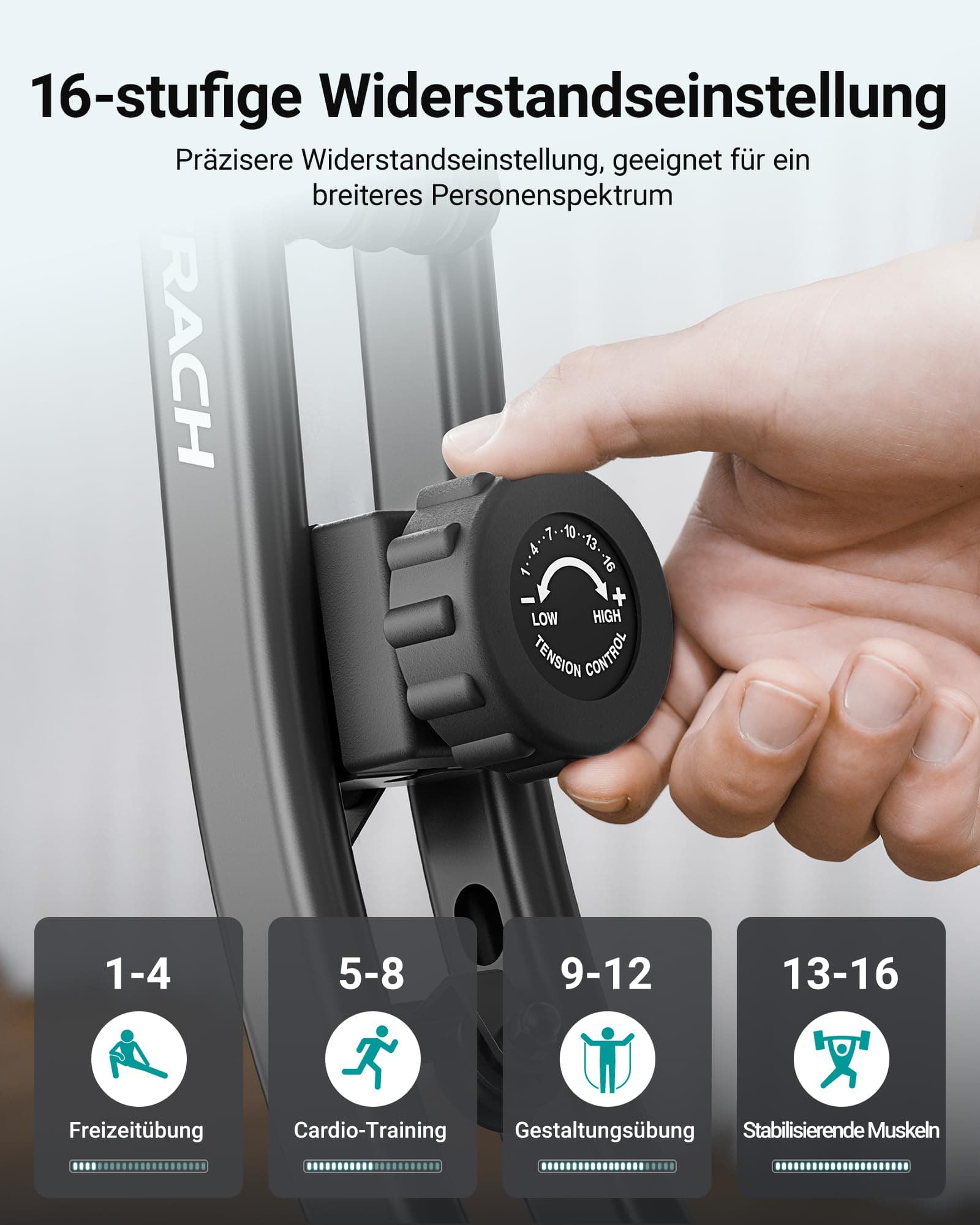 MERACH 4-in-1 Heimtrainer Klappbar – Bild 4