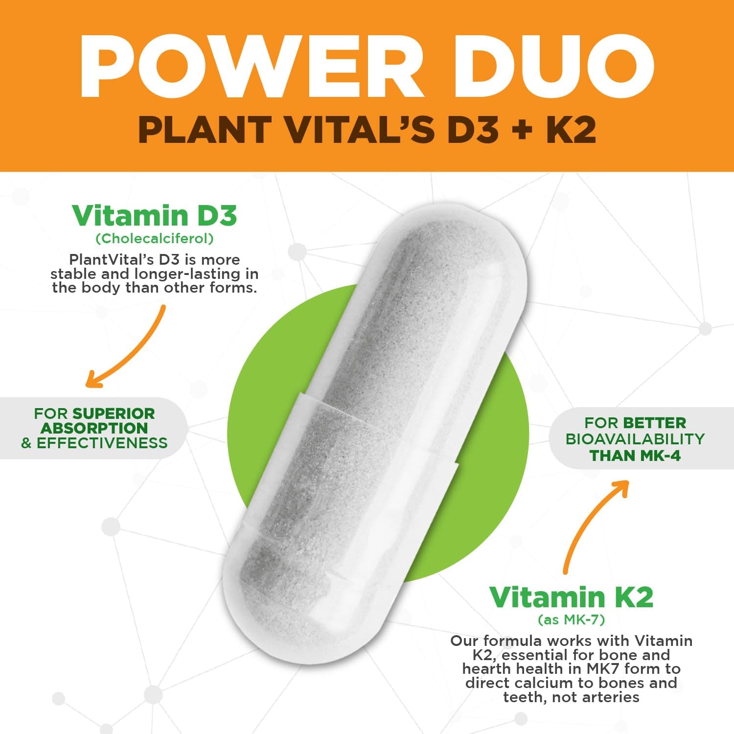 Plantvital High-Potency Vegan Vitamin D3 + K2 -Made in – Bild 5