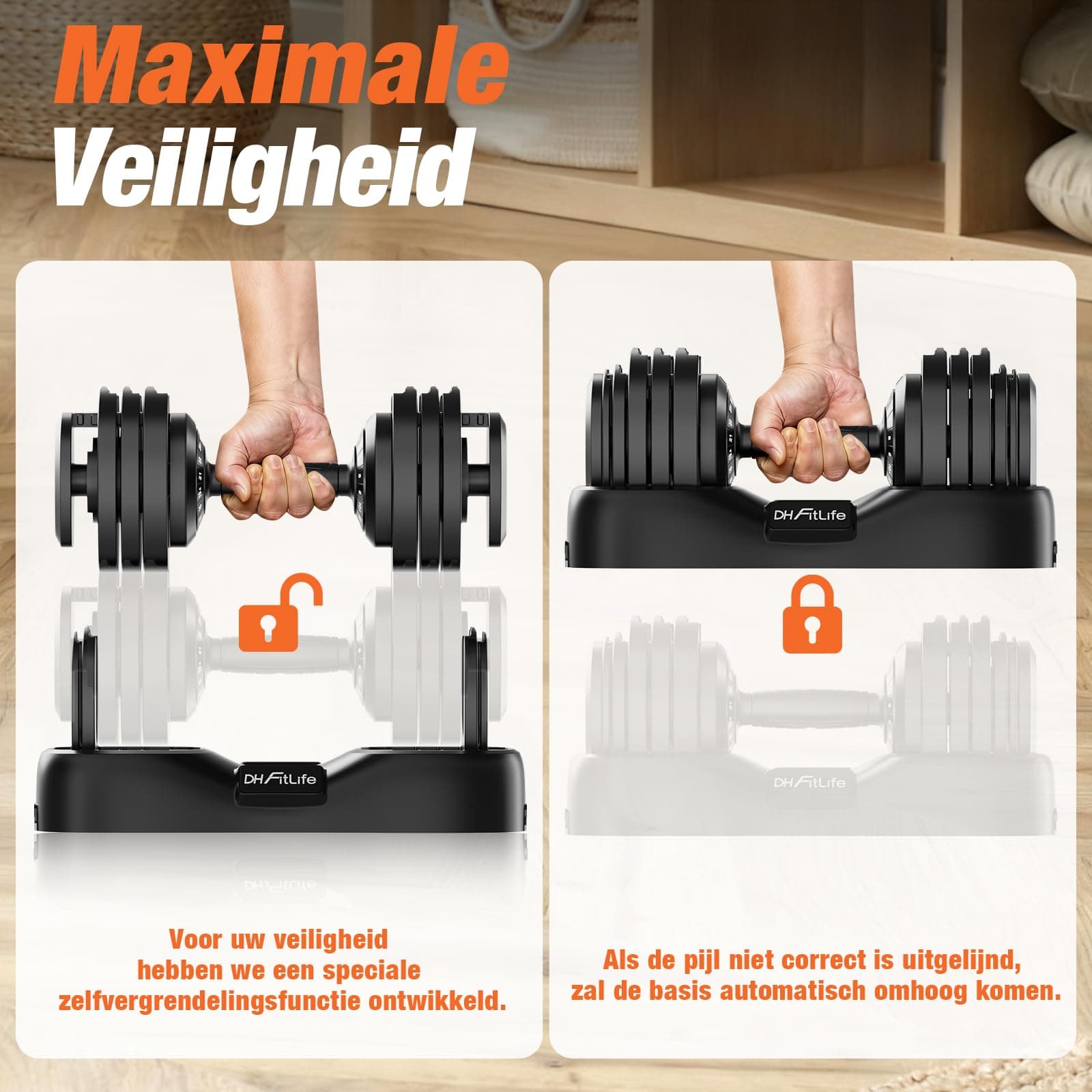 DH FitLife 2026 Neu Hantel Set – Verstellbare Kurzhanteln 2,5 bis 25 KG – Bild 5