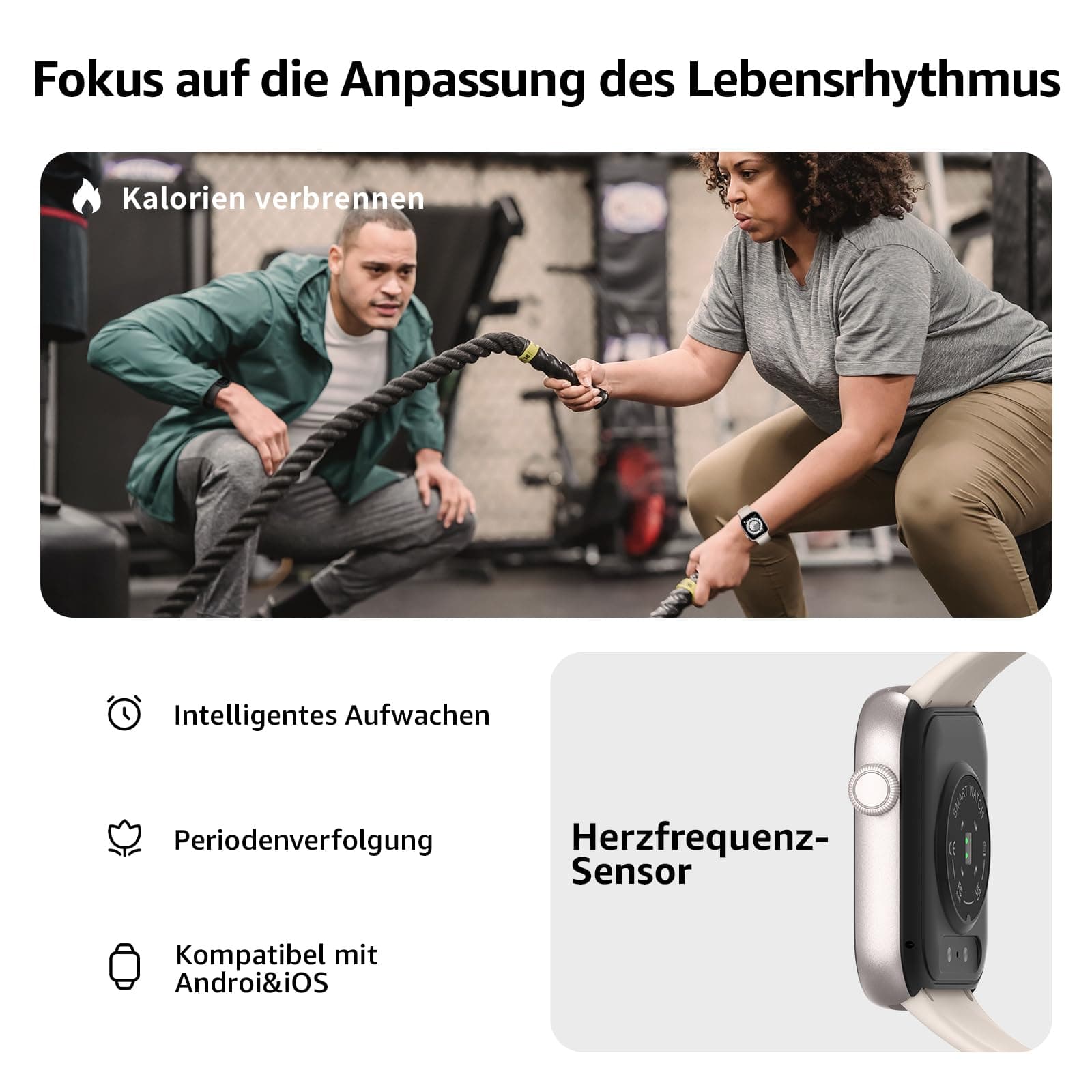 AcclaFit Smartwatch Damen Herren – Bild 5