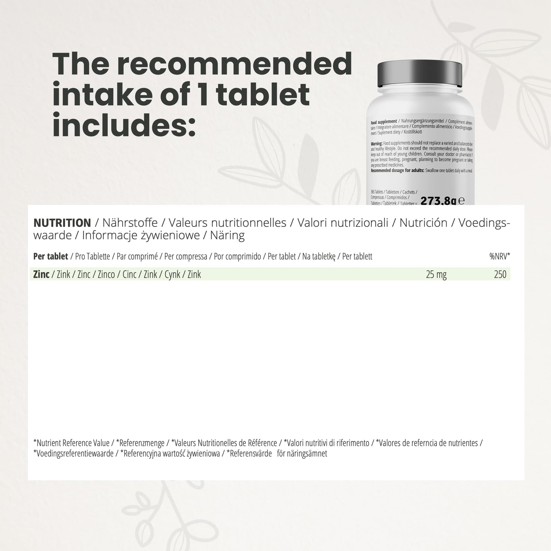 CYB Complete your Body CYB | Zinco 25mg – Bild 3