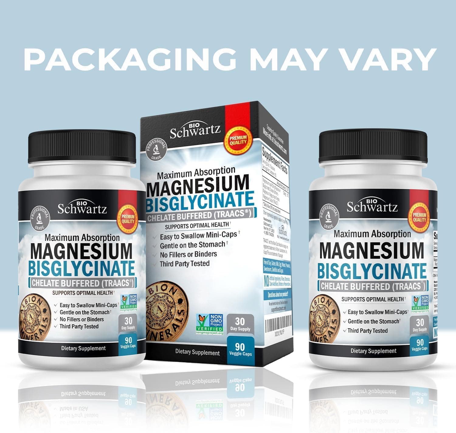 BioSchwartz Magnesium Bisglycinate 100% Chelate No-Laxative Effect – Bild 3