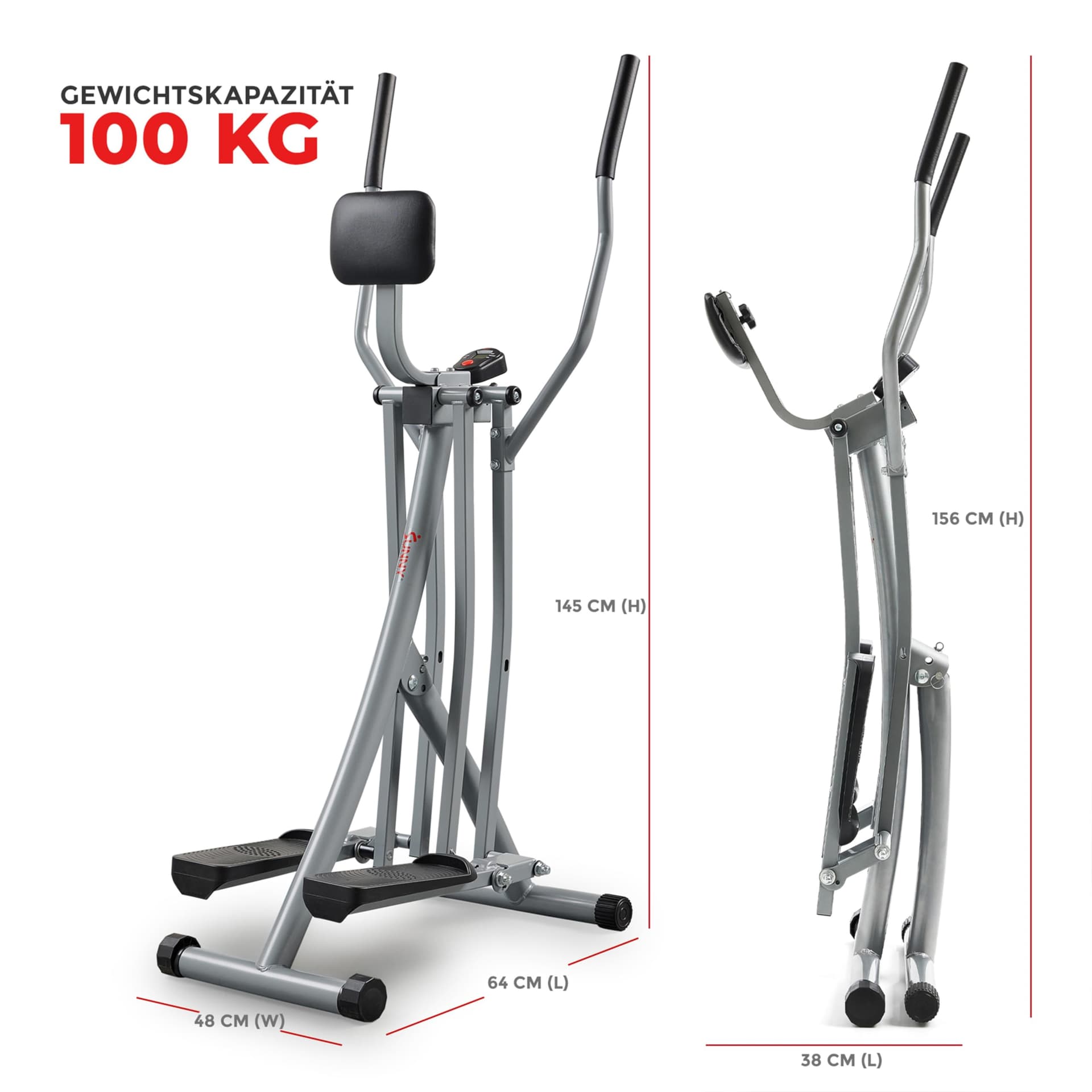 Sunny Health & Fitness Air Walk Crosstrainer für Zuhause – Bild 6