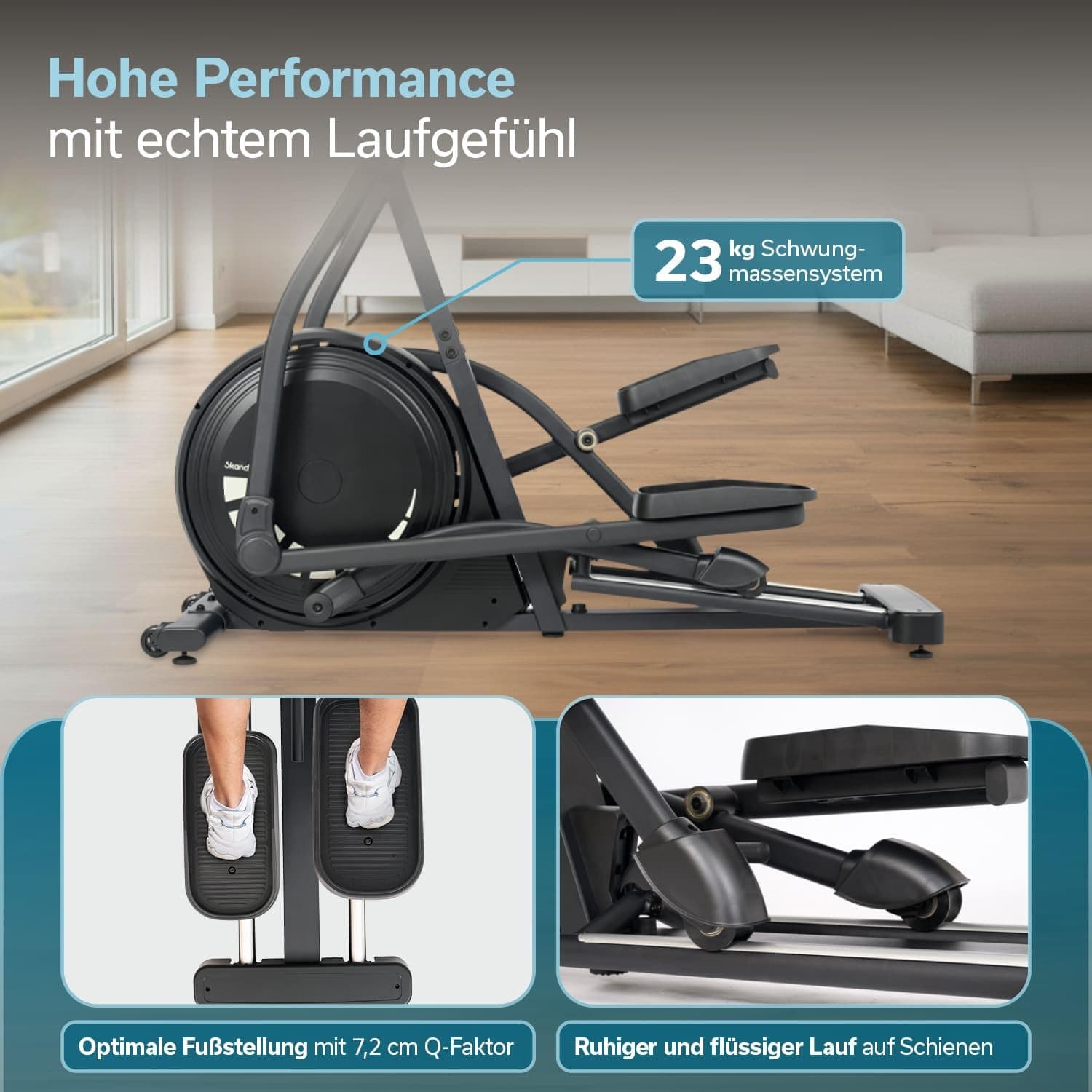 Skandika Crosstrainer für Zuhause Carbon P23-S – Bild 3