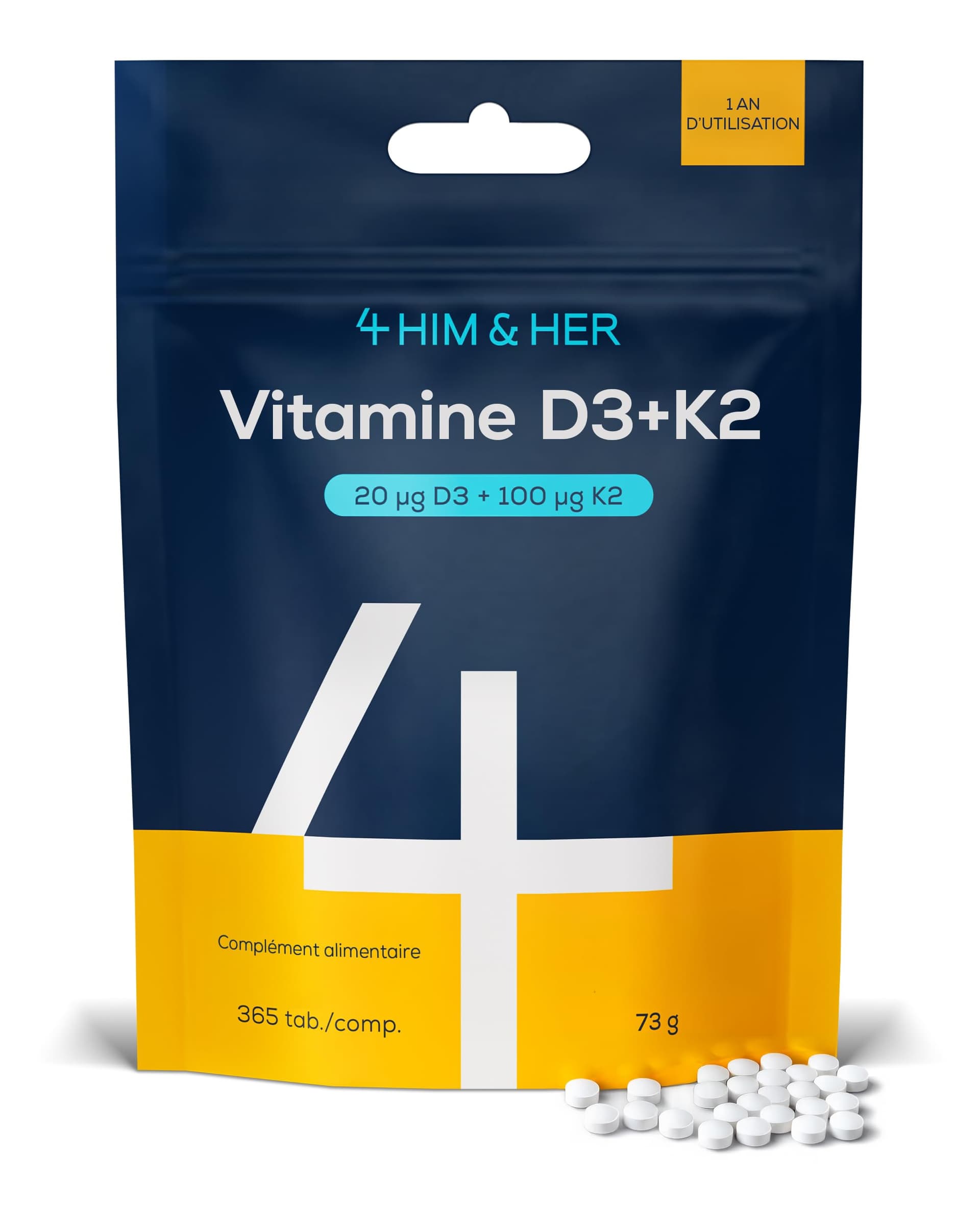VM Sverige AB Vitamine D3 K2 Comprimés