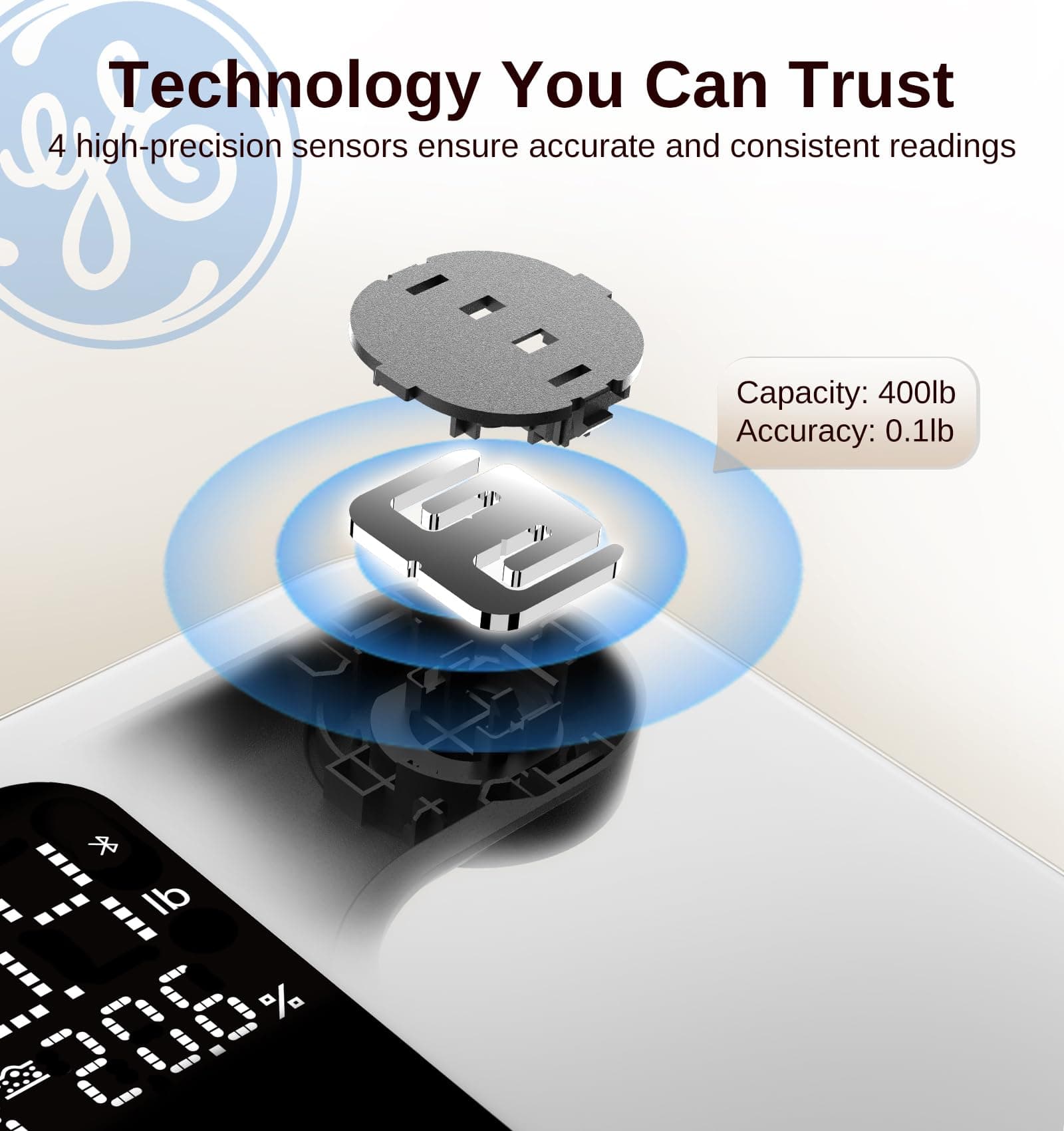 Global eFit Inc. (Manufactured under GE license) GE Smart Scale for Body Weight: Body Fat – Bild 4