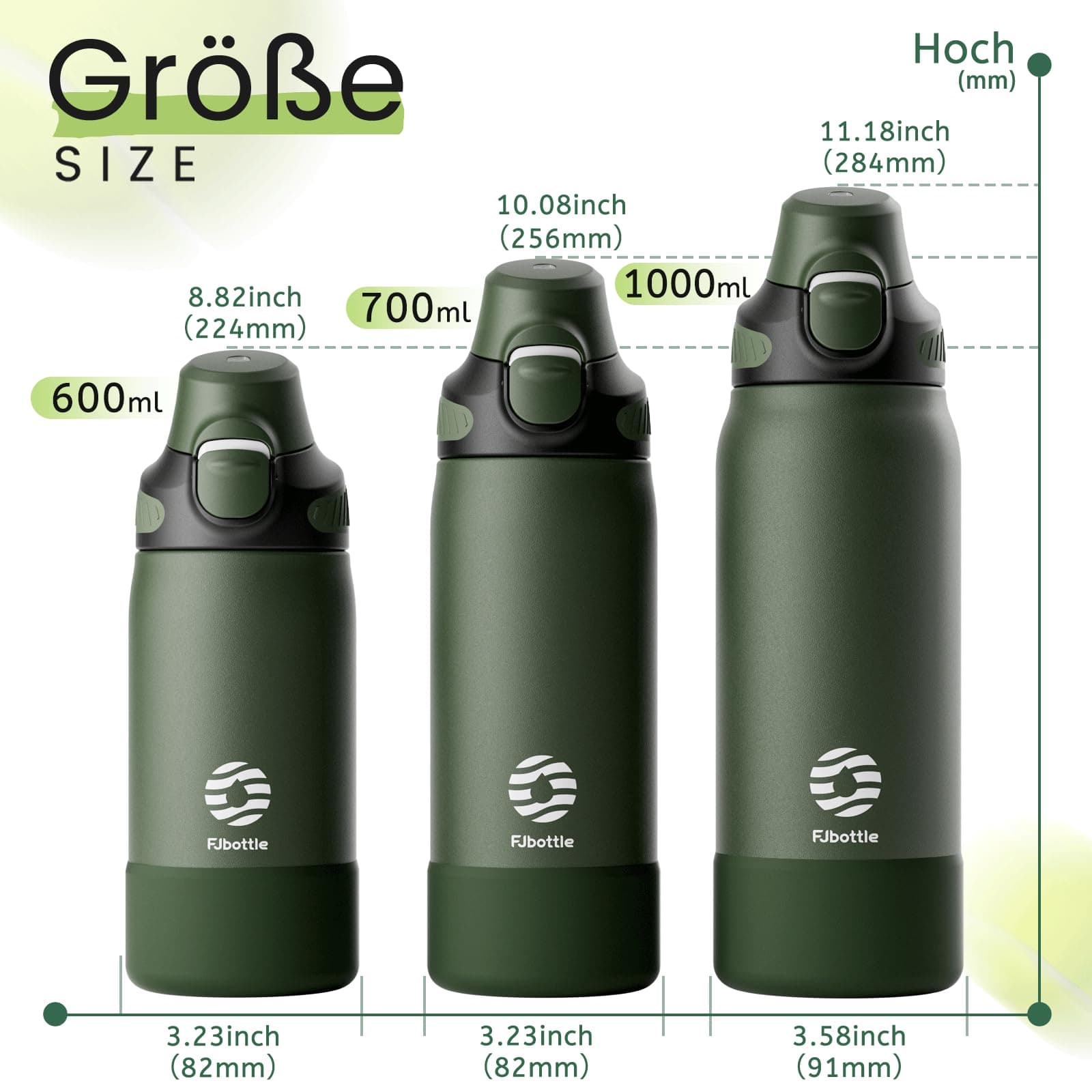 Fjbottle Edelstahl Trinkflasche mit Magnetgriff als – Bild 5