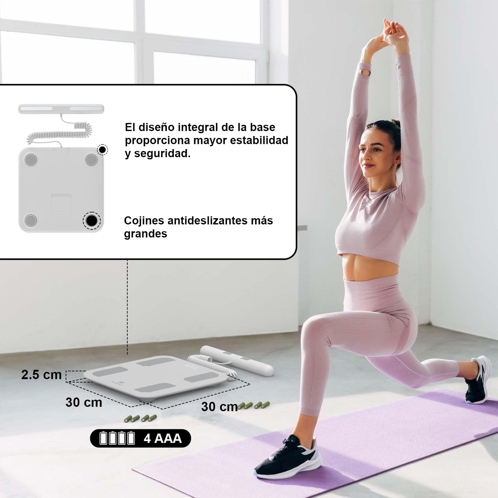 Healthkeep Pèse Personne Impédancemètre Balance Connectée avec 8 – Bild 8